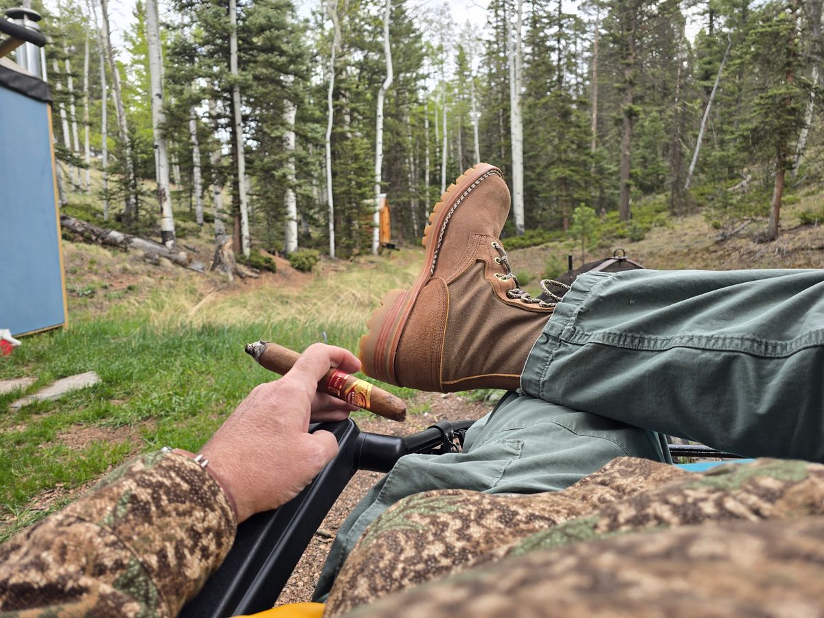 Photo by gtealcr on May 23, 2026 of the Nicks X Heat Straps Upperducker in Nicks Seidel 64 Tan Roughout & Heatstraps Cotton Canvas.