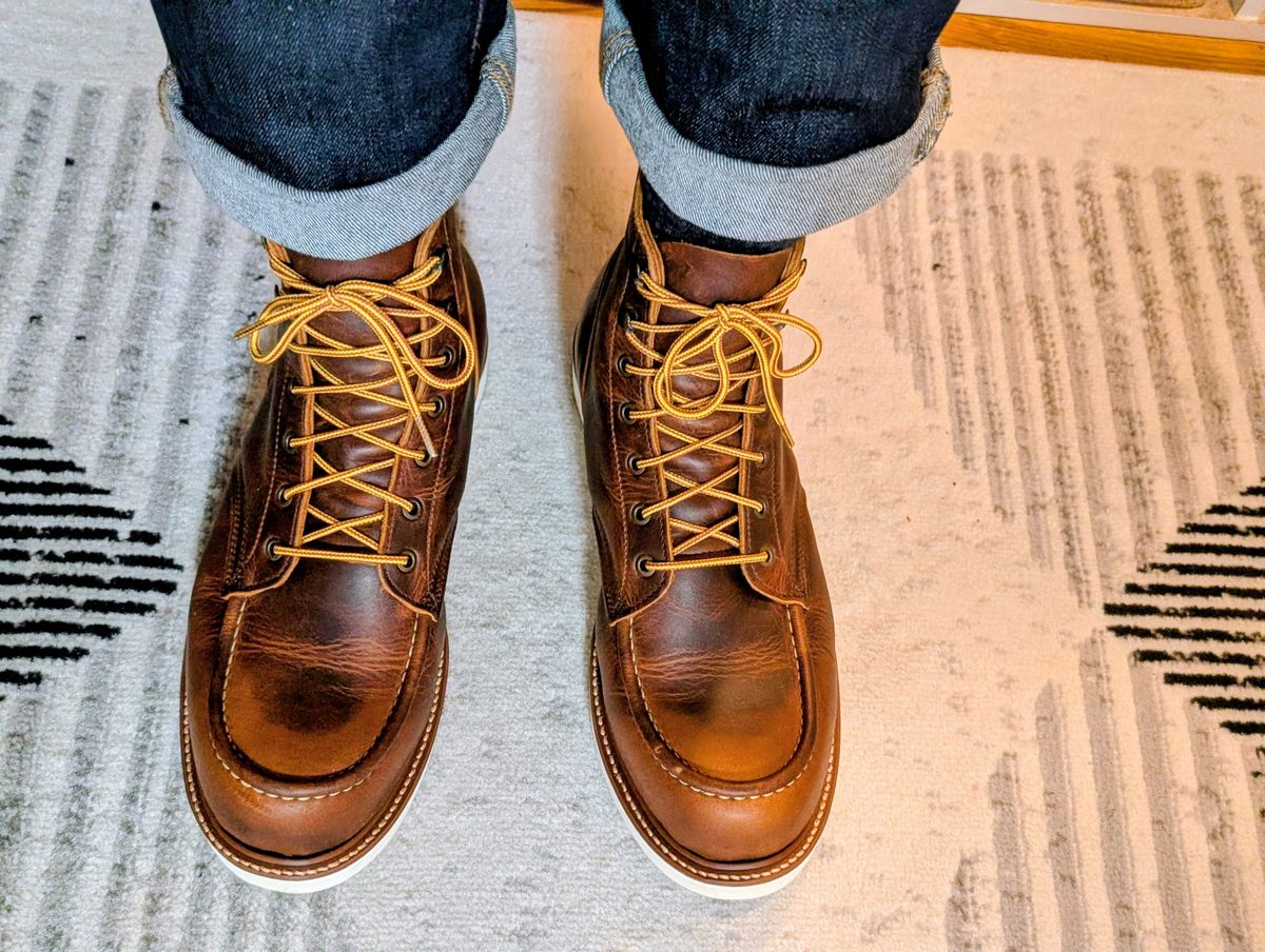 Photo by RustLust on November 13, 2025 of the Truman Moc Toe in Seidel Tobacco Snakebite.