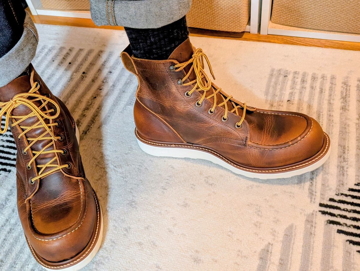 Photo by RustLust on November 13, 2025 of the Truman Moc Toe in Seidel Tobacco Snakebite.