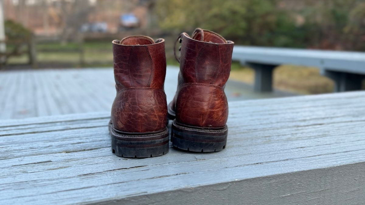 Photo by bigsmallies on December 1, 2024 of the Grant Stone Diesel Boot in Seidel Walnut Bison.