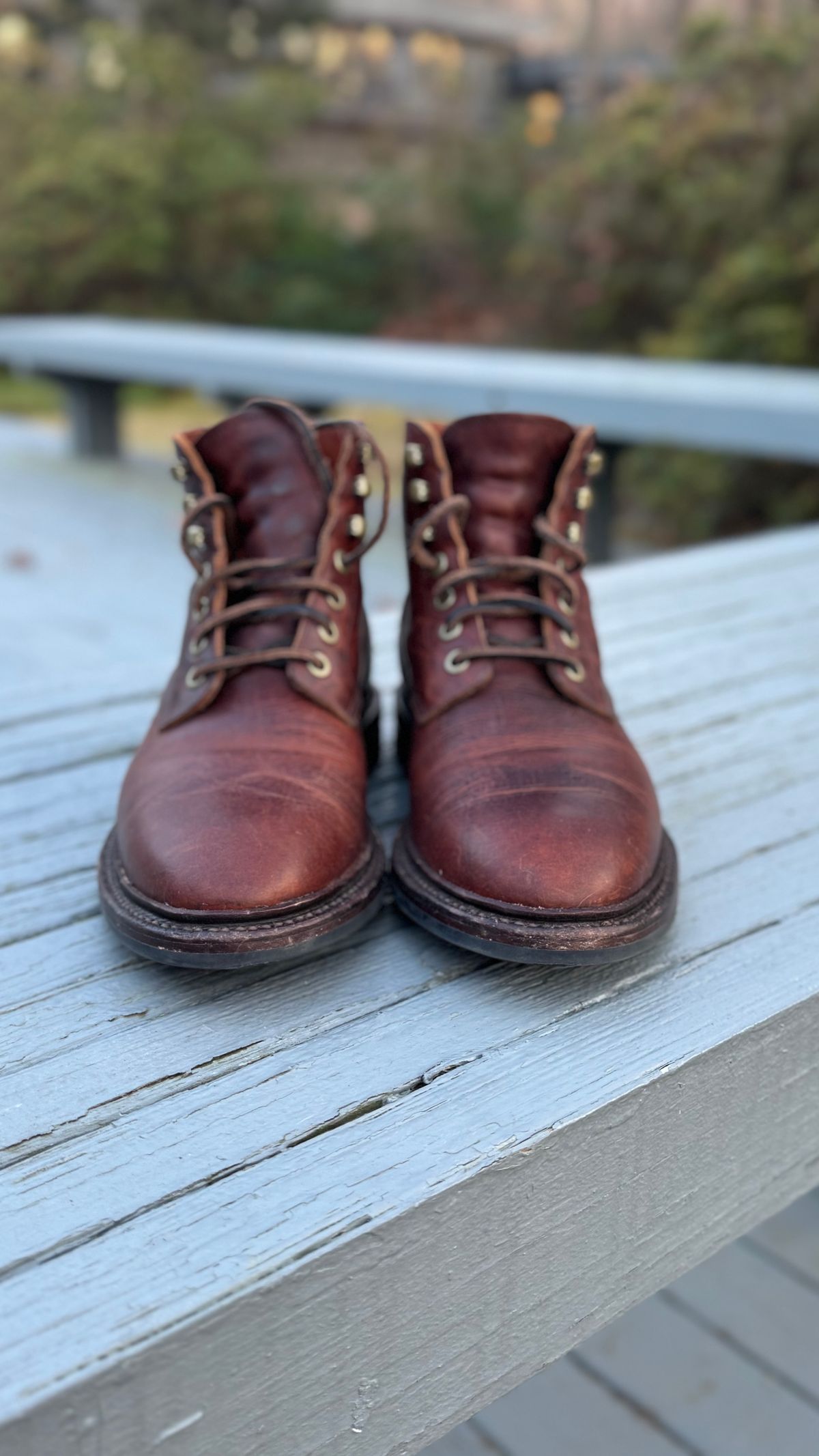 Photo by bigsmallies on December 1, 2024 of the Grant Stone Diesel Boot in Seidel Walnut Bison.