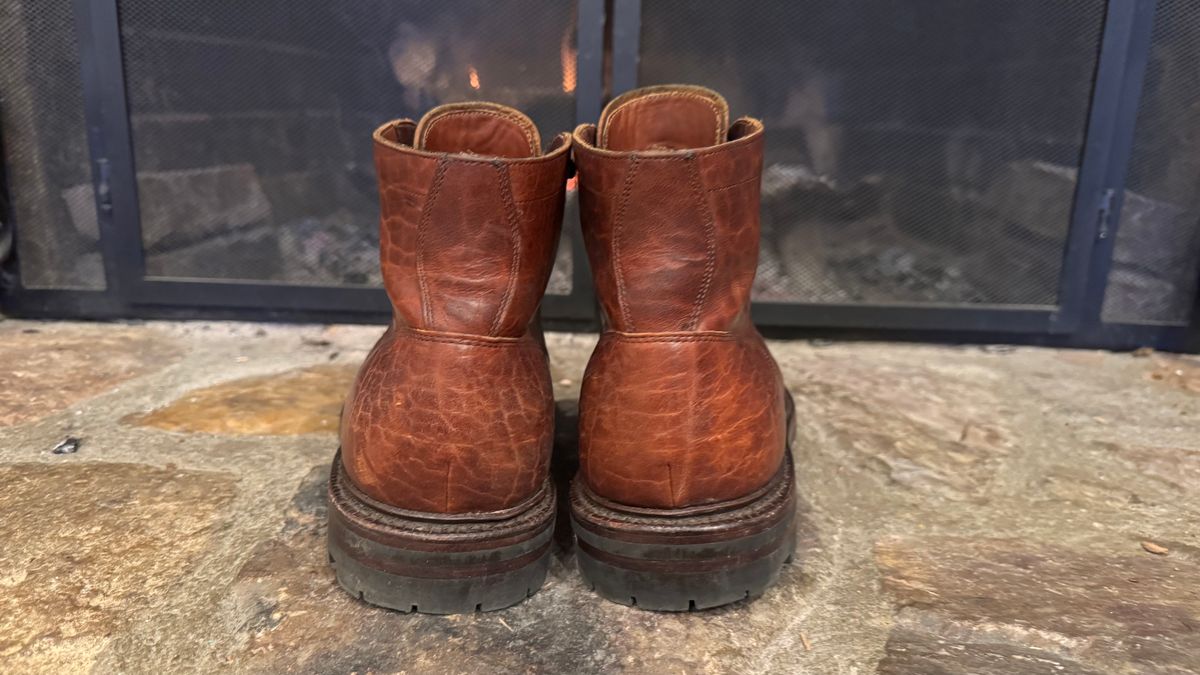 Photo by bigsmallies on January 5, 2025 of the Grant Stone Diesel Boot in Seidel Walnut Bison.