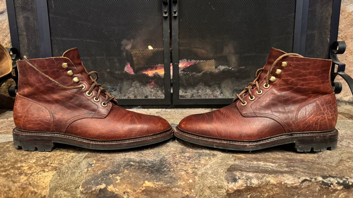 Photo by bigsmallies on January 5, 2025 of the Grant Stone Diesel Boot in Seidel Walnut Bison.