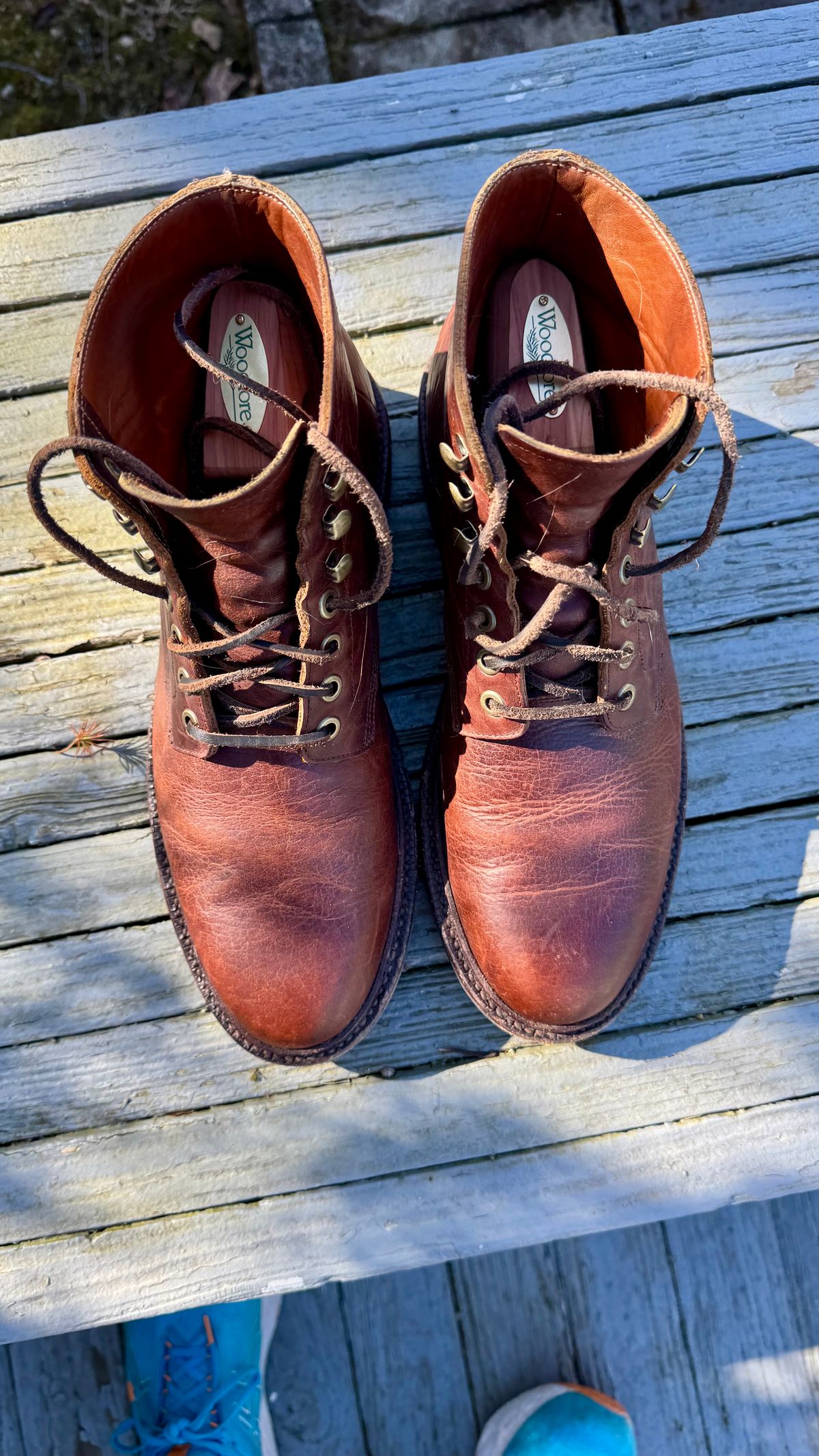 Photo by bigsmallies on March 2, 2025 of the Grant Stone Diesel Boot in Seidel Walnut Bison.