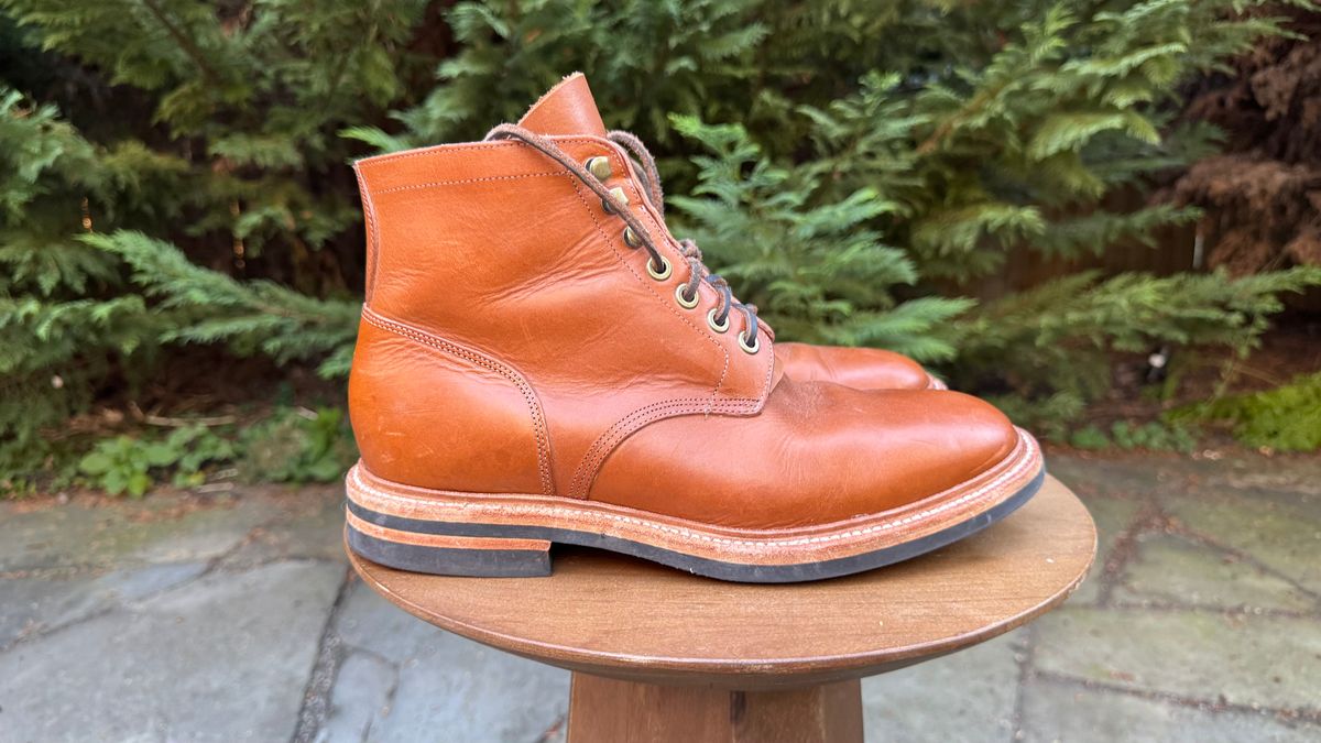Photo by bigsmallies on October 1, 2025 of the Grant Stone Diesel Boot in Badalassi Carlo Saddle Tan Minerva.