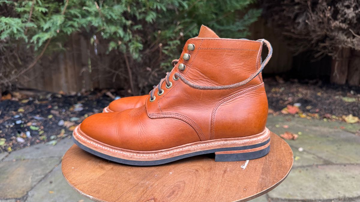 Photo by bigsmallies on November 1, 2025 of the Grant Stone Diesel Boot in Badalassi Carlo Saddle Tan Minerva.