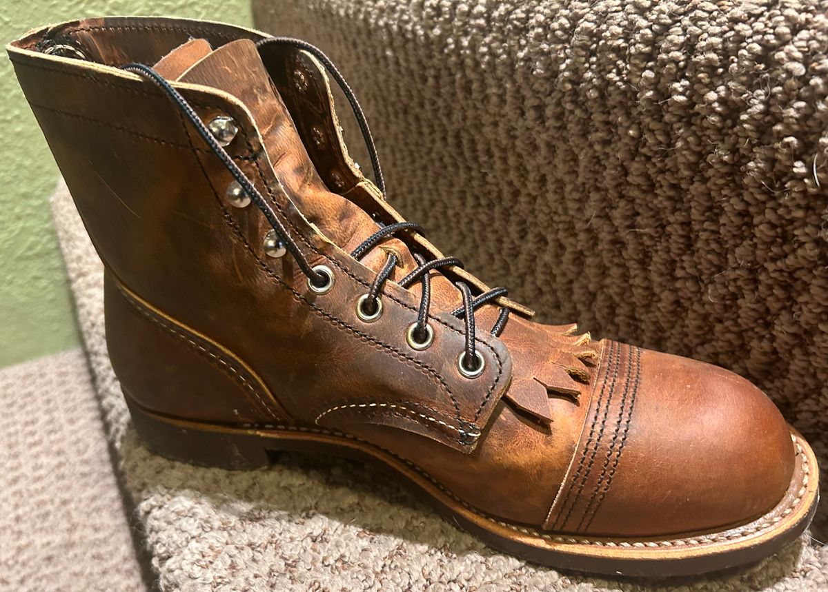 Photo by uptonj on November 22, 2024 of the Red Wing Iron Ranger in S.B. Foot Copper Rough and Tough.