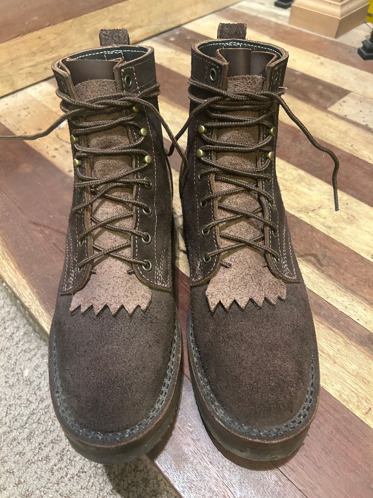 Photo by uptonj on December 23, 2024 of the Frank's Boots Rainier in Mocha Roughout.