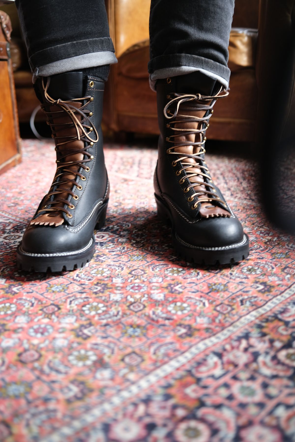 Photo by Fardad on March 4, 2025 of the Wesco Jobmaster in Black Leather.