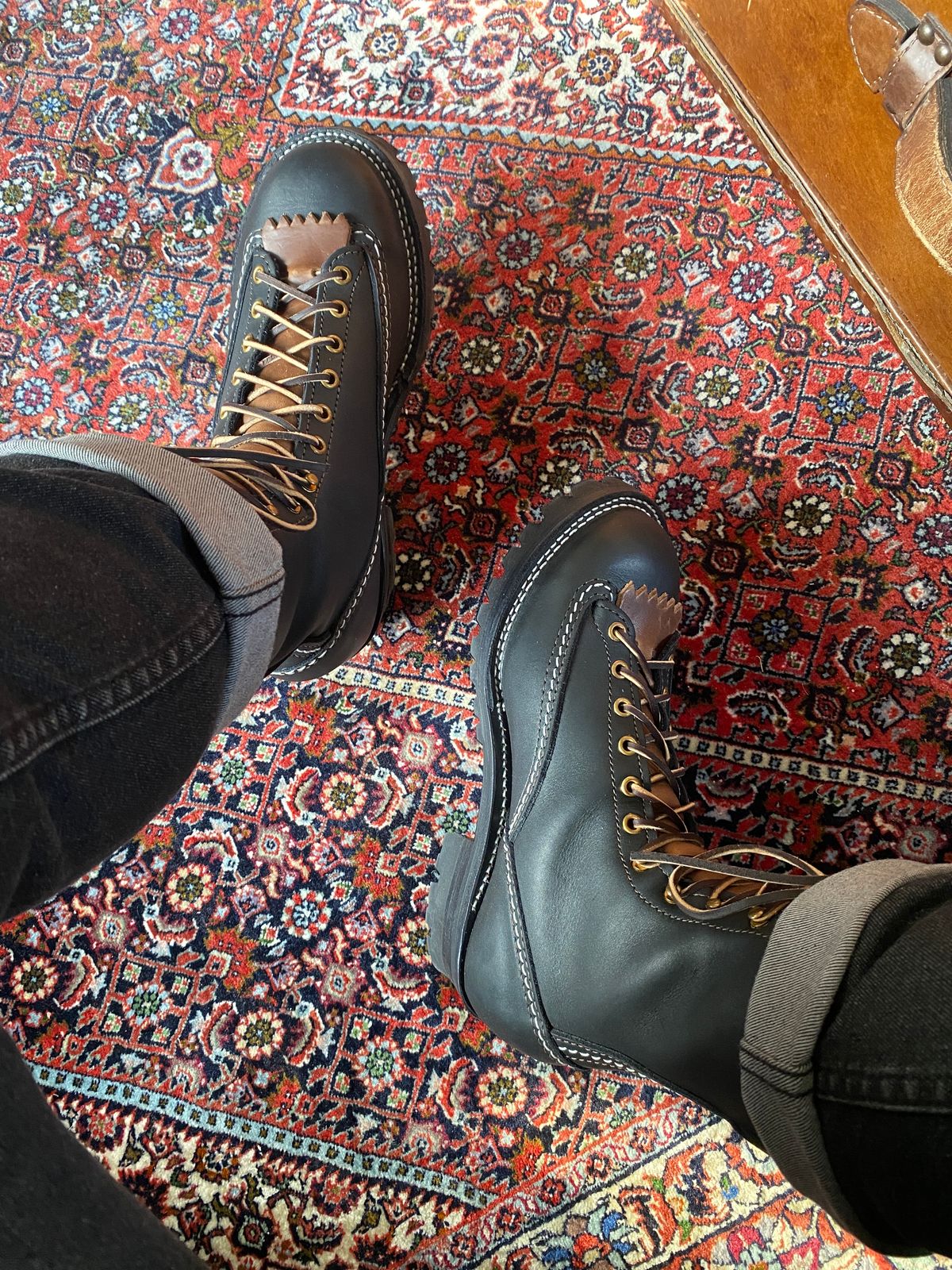 Photo by Fardad on March 4, 2025 of the Wesco Jobmaster in Black Leather.