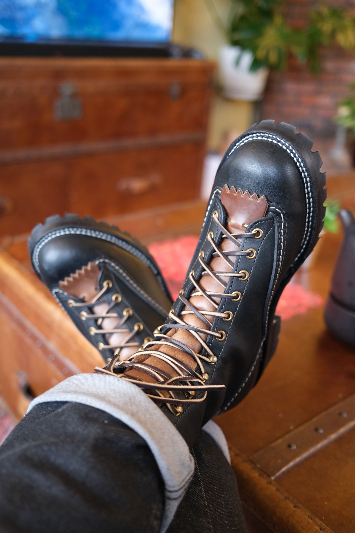 Photo by Fardad on March 4, 2025 of the Wesco Jobmaster in Black Leather.
