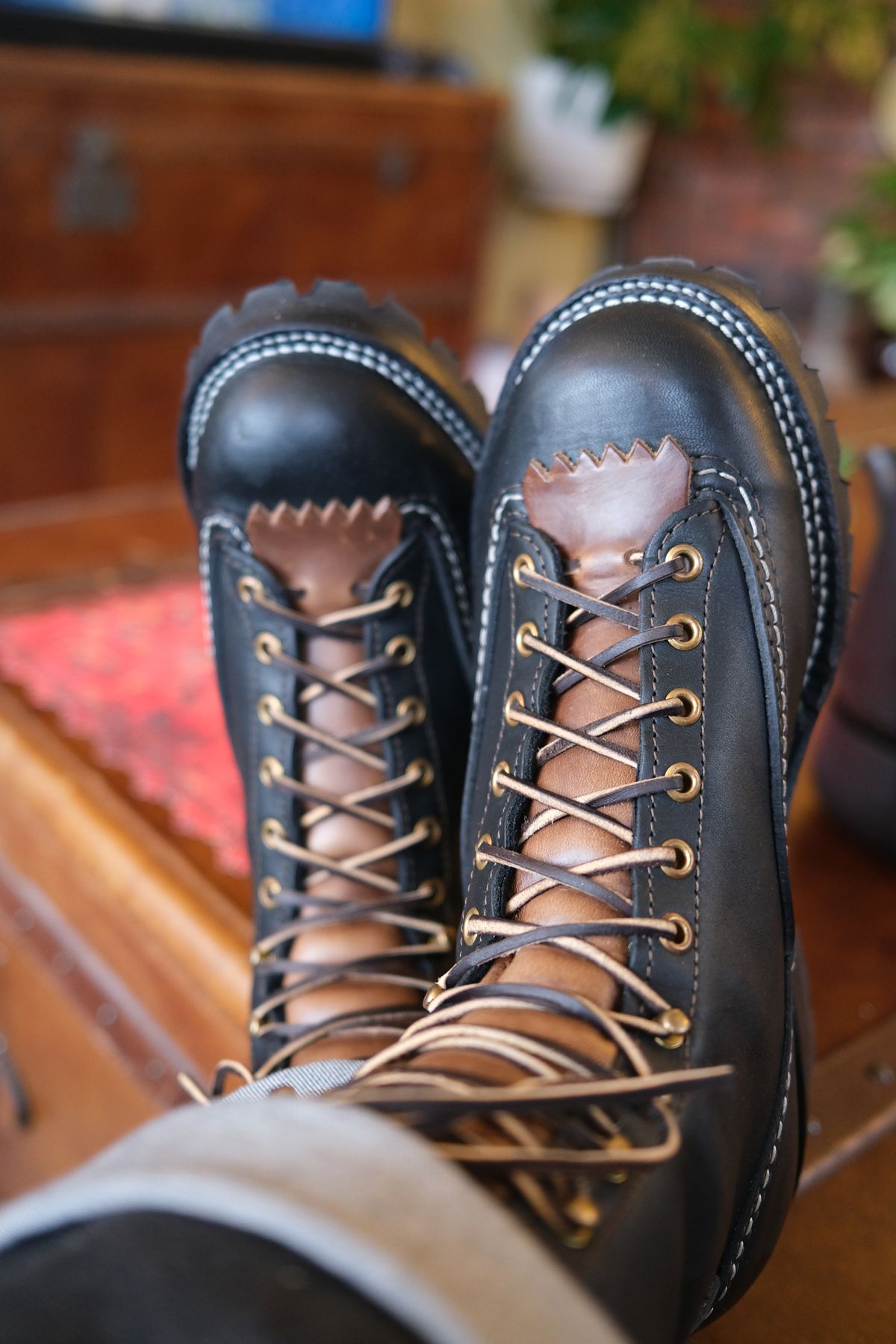 Photo by Fardad on March 4, 2025 of the Wesco Jobmaster in Black Leather.
