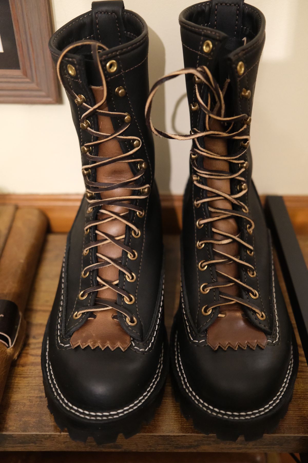 Photo by Fardad on March 6, 2025 of the Wesco Jobmaster in Black Leather.
