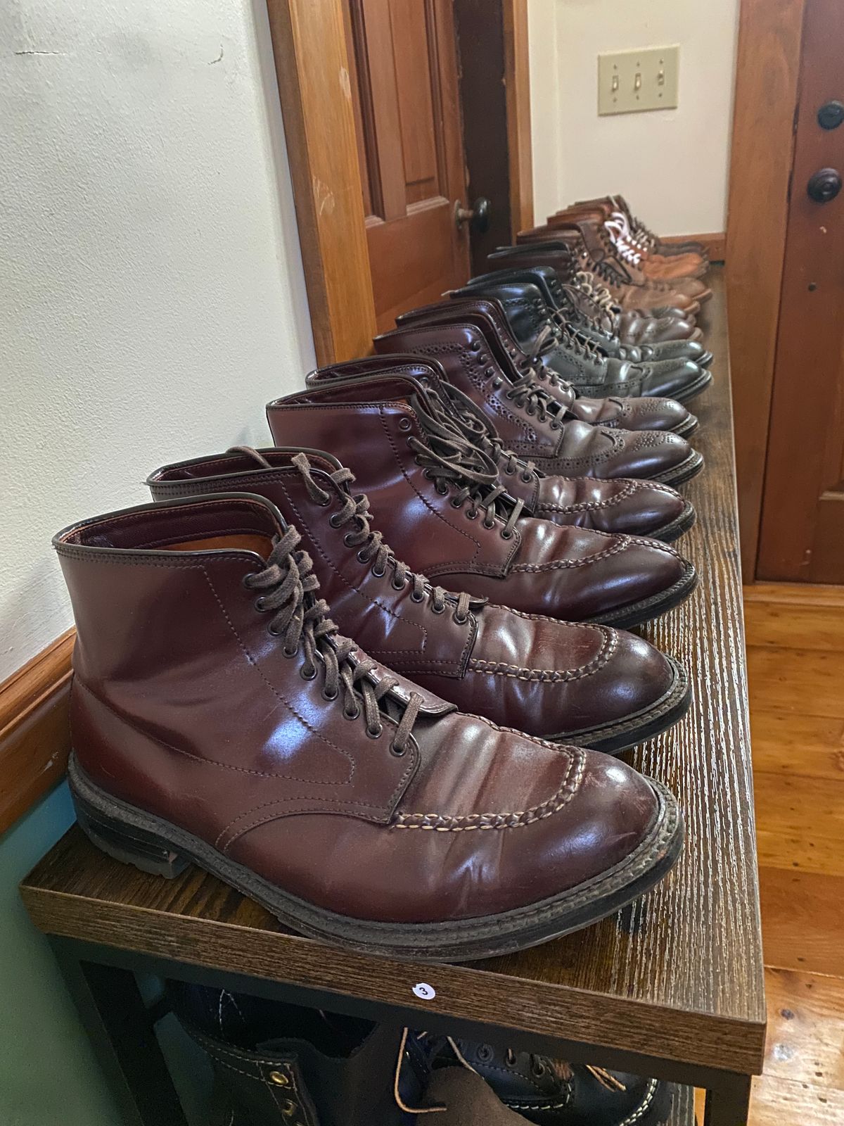 Photo by Fardad on December 16, 2025 of the Alden Indy Boot in Horween Color 8 Shell Cordovan.