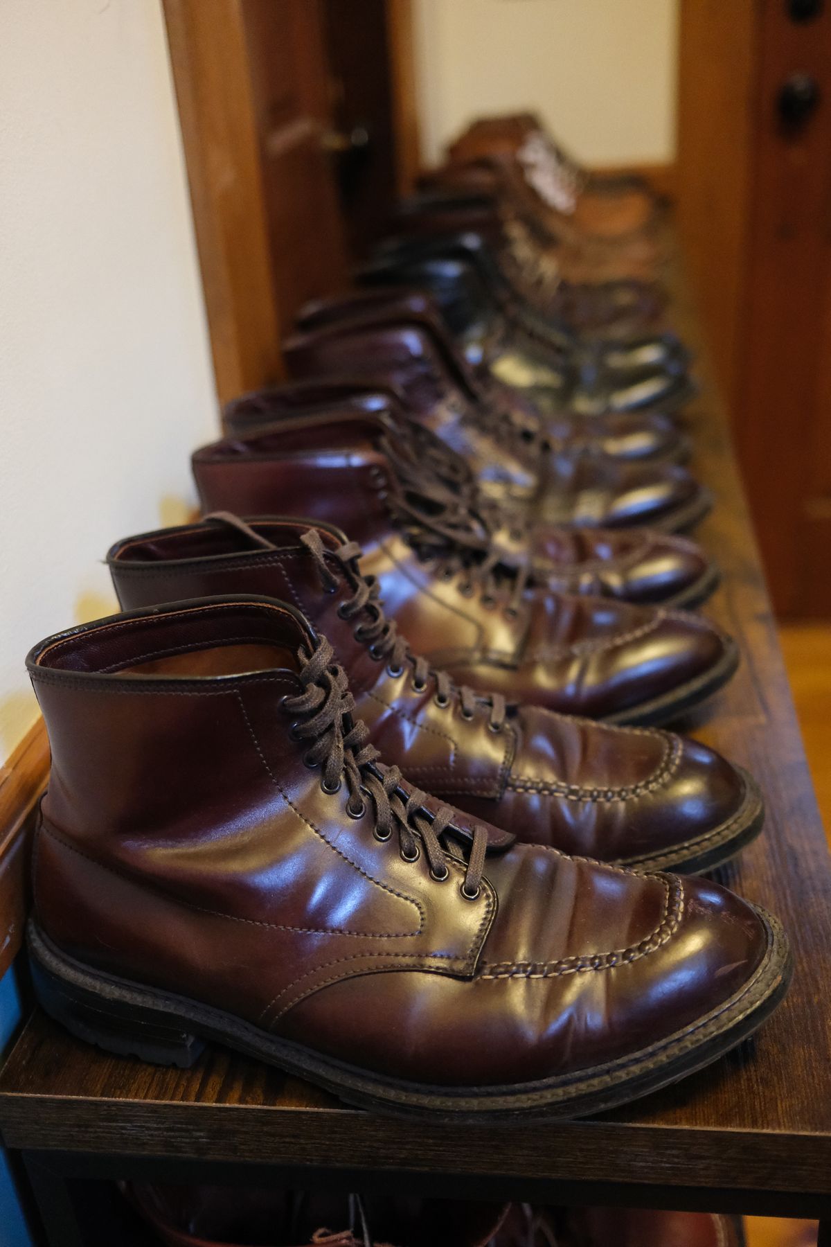 Photo by Fardad on December 17, 2025 of the Alden Indy Boot in Horween Color 8 Shell Cordovan.