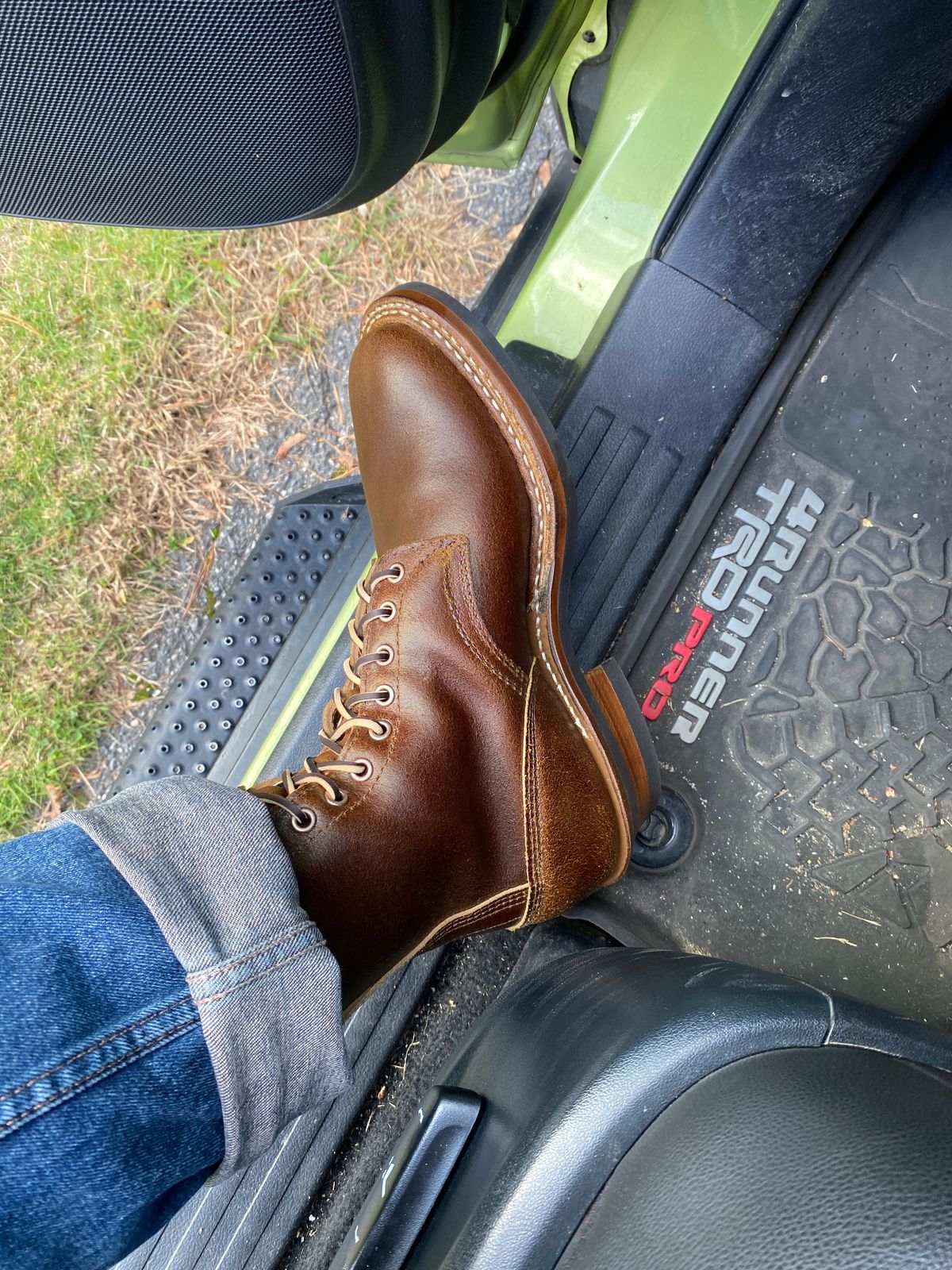 Photo by Fardad on October 23, 2025 of the White's 375 in Horween Cinnamon Waxed Flesh.