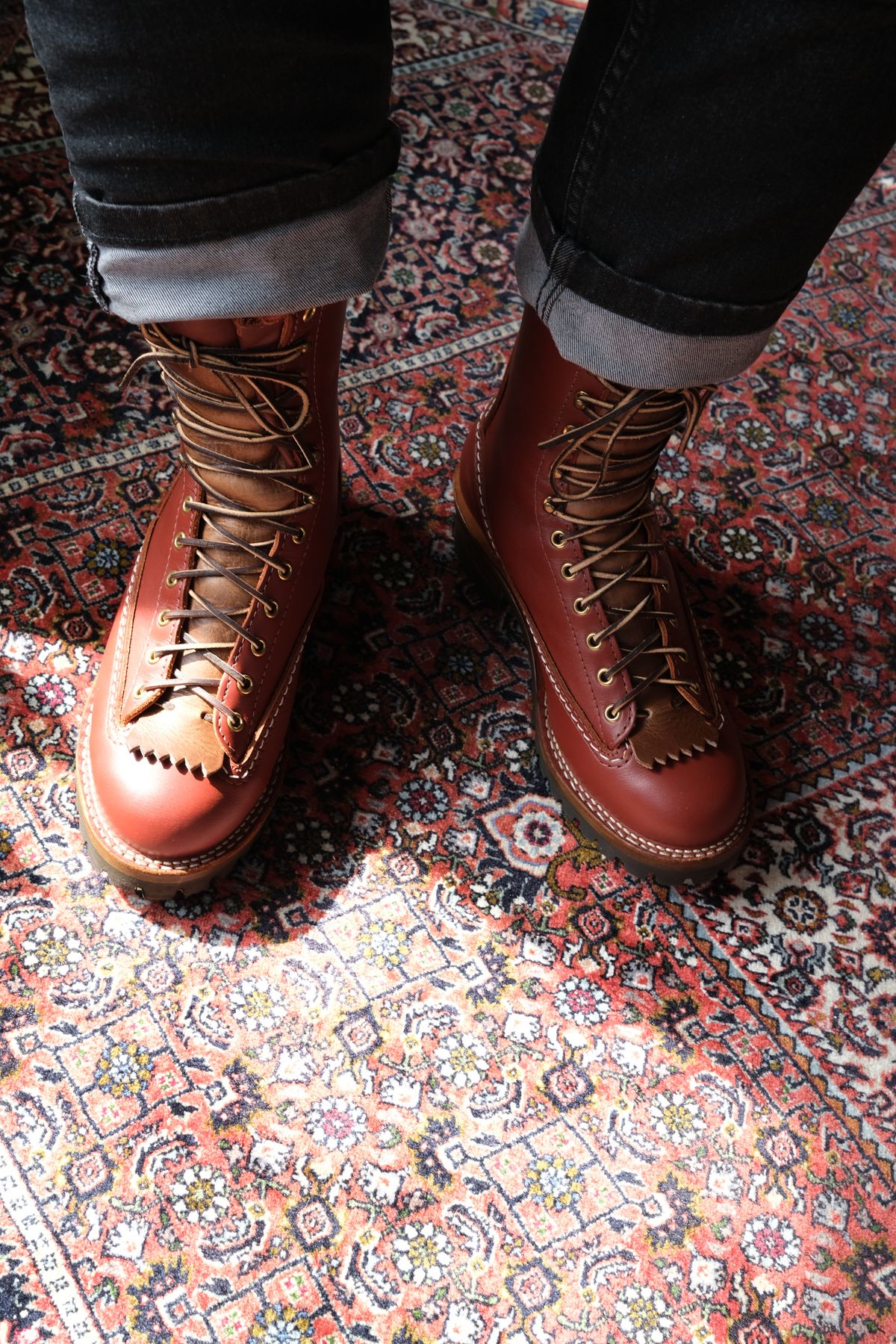 Photo by Fardad on March 12, 2025 of the Wesco Jobmaster in Seidel Redwood Oil Tan.
