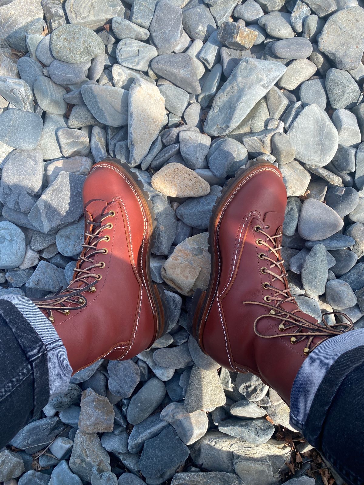 Photo by Fardad on May 2, 2025 of the Wesco Jobmaster in Seidel Redwood Oil Tan.