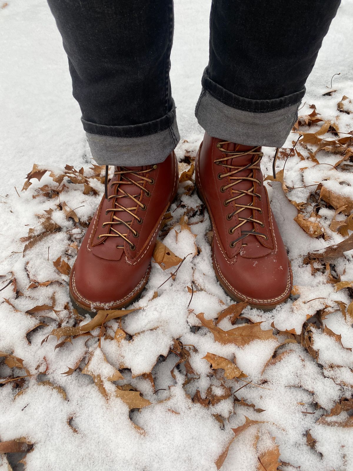 Photo by Fardad on December 2, 2025 of the Wesco Jobmaster in Seidel Redwood Oil Tan.