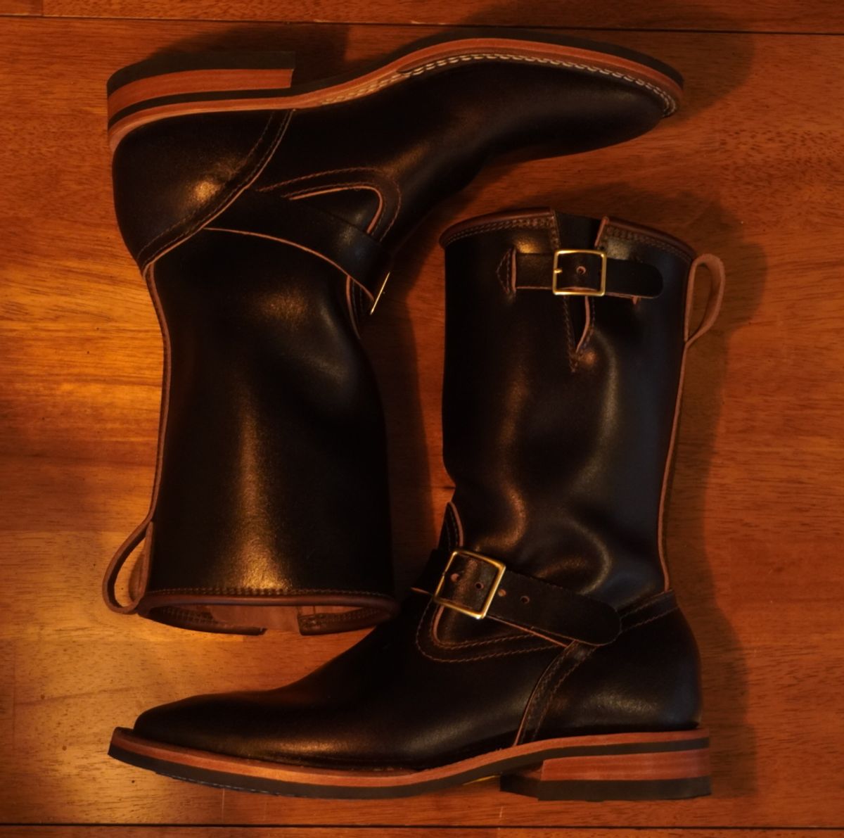 Photo by Wayne02 on June 21, 2026 of the Nicks Nicks x Parkhurst Brakeman in Horween Brown Waxed Flesh.