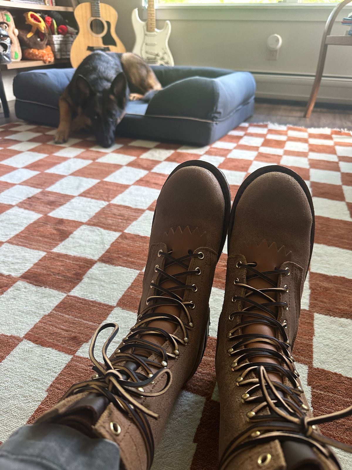Photo by Refrigeration_Wizard on August 28, 2024 of the Nicks wirecutter in Seidel 1964 Tan Roughout.