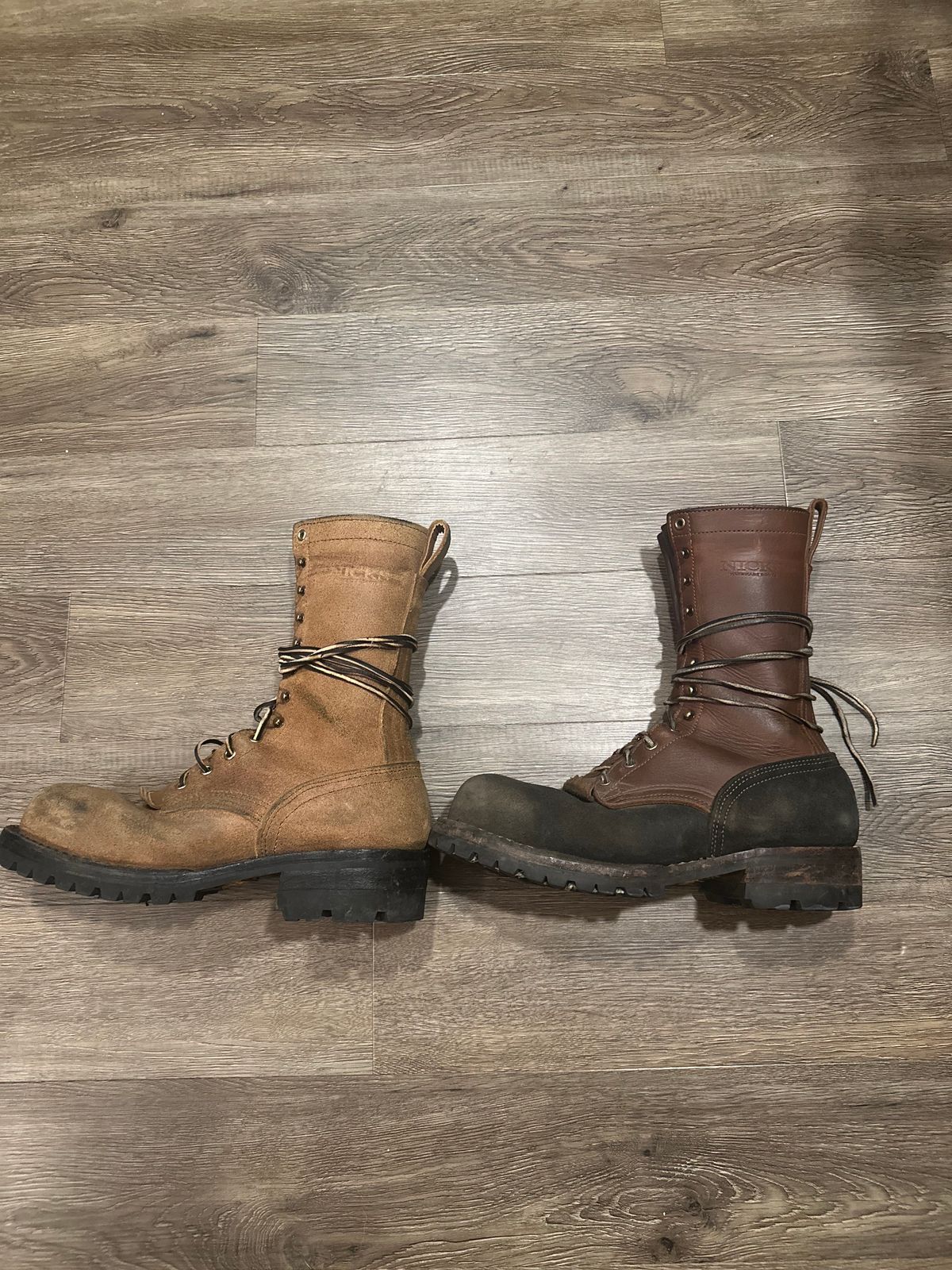 Photo by Refrigeration_Wizard on September 21, 2024 of the Nicks BuilderPro in Seidel 1964 Brown & Seidel 1964 Black Roughout.