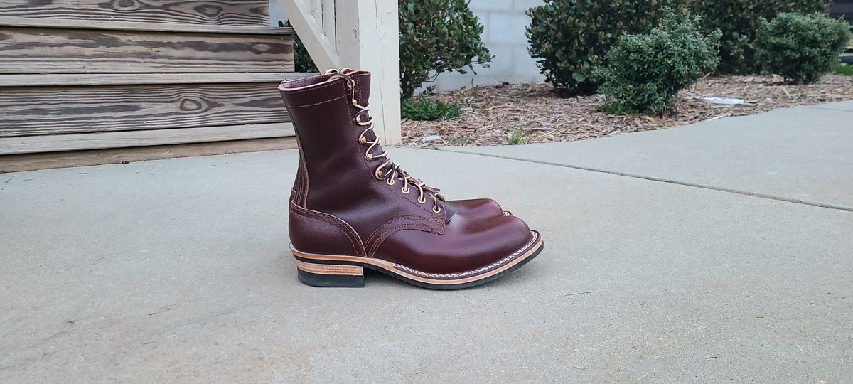 Photo by A_Dillard on March 21, 2024 of the Nicks MTO in Horween Tan Waxed Flesh.