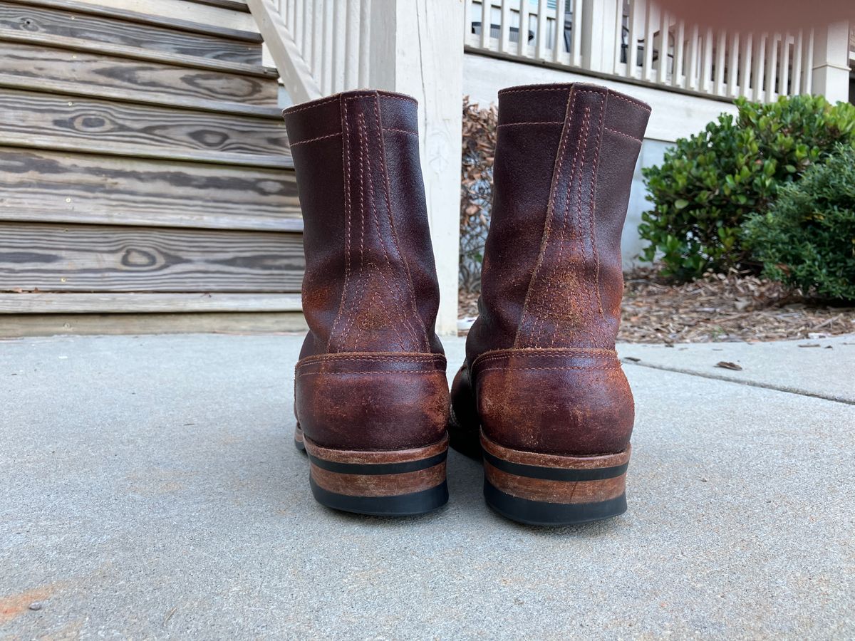 Photo by A_Dillard on October 22, 2024 of the Nicks MTO in Horween Tan Waxed Flesh.