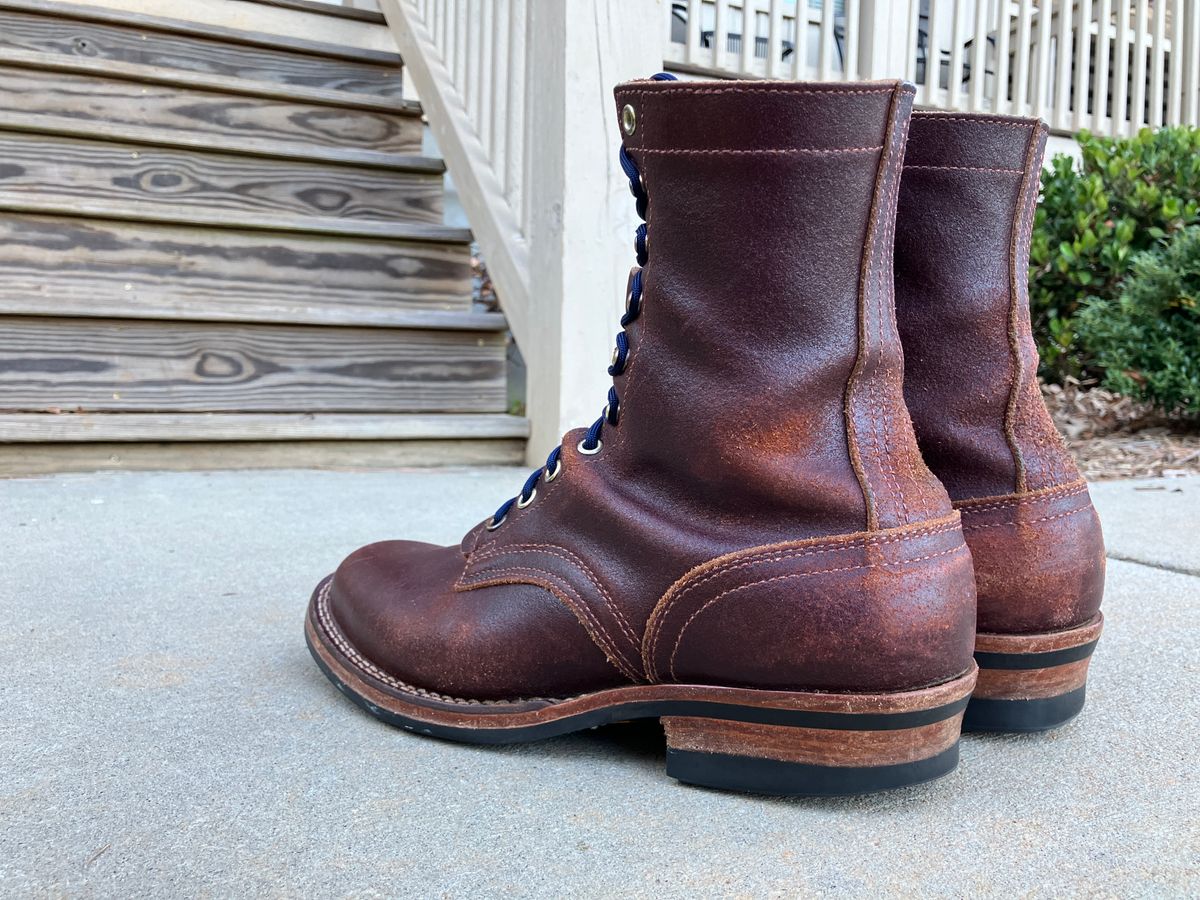 Photo by A_Dillard on October 22, 2024 of the Nicks MTO in Horween Tan Waxed Flesh.