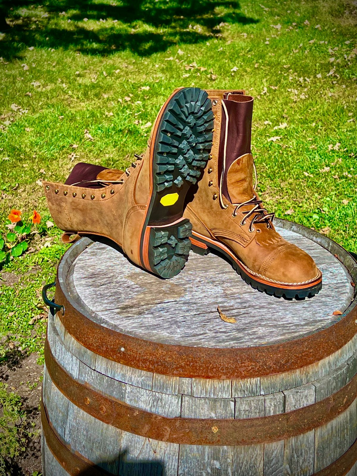 Photo by petejones418 on September 25, 2024 of the Nicks Lace Up Work in Seidel WeatherShield Brown.