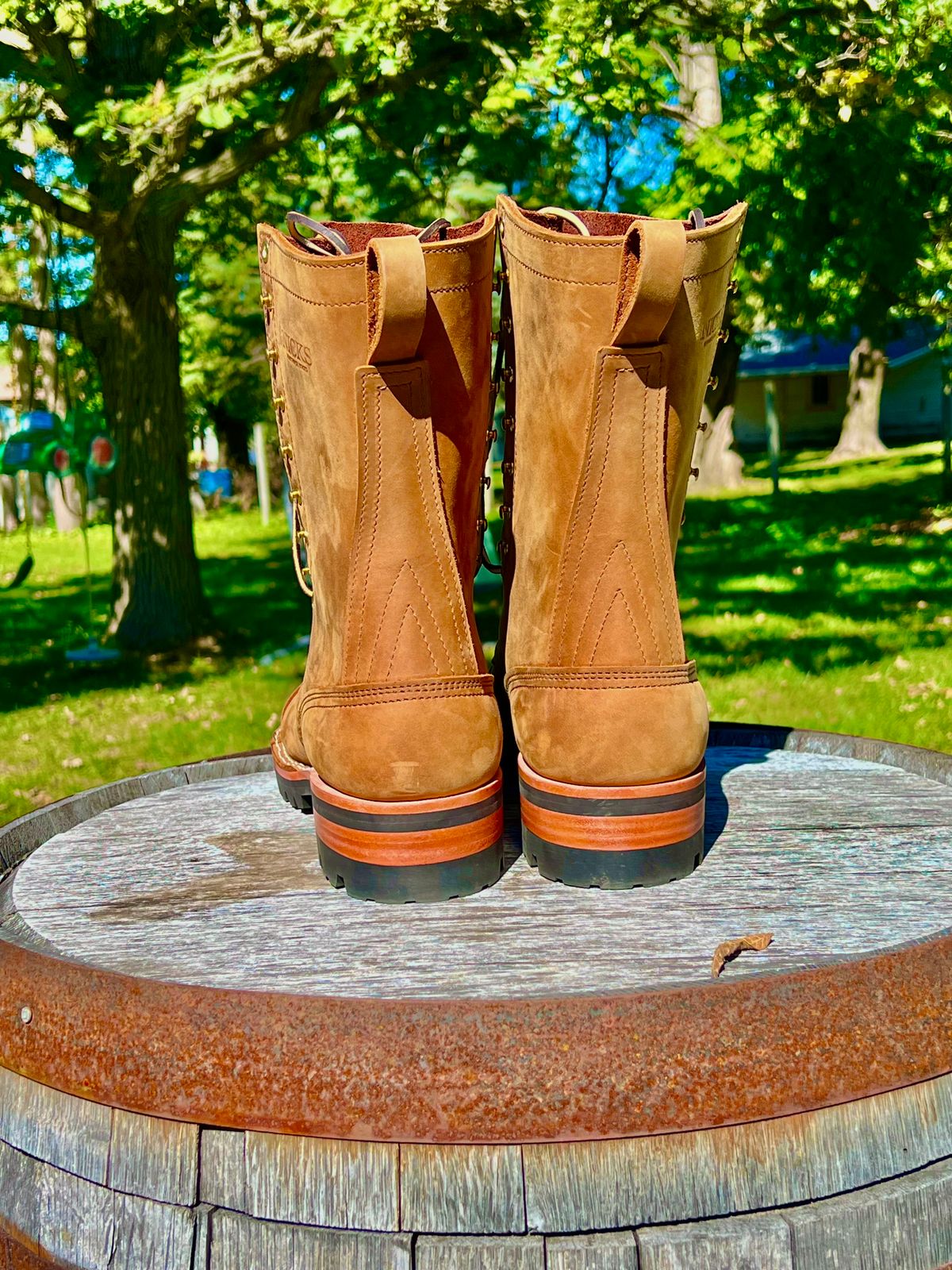 Photo by petejones418 on October 1, 2024 of the Nicks Lace Up Work in Seidel WeatherShield Brown.