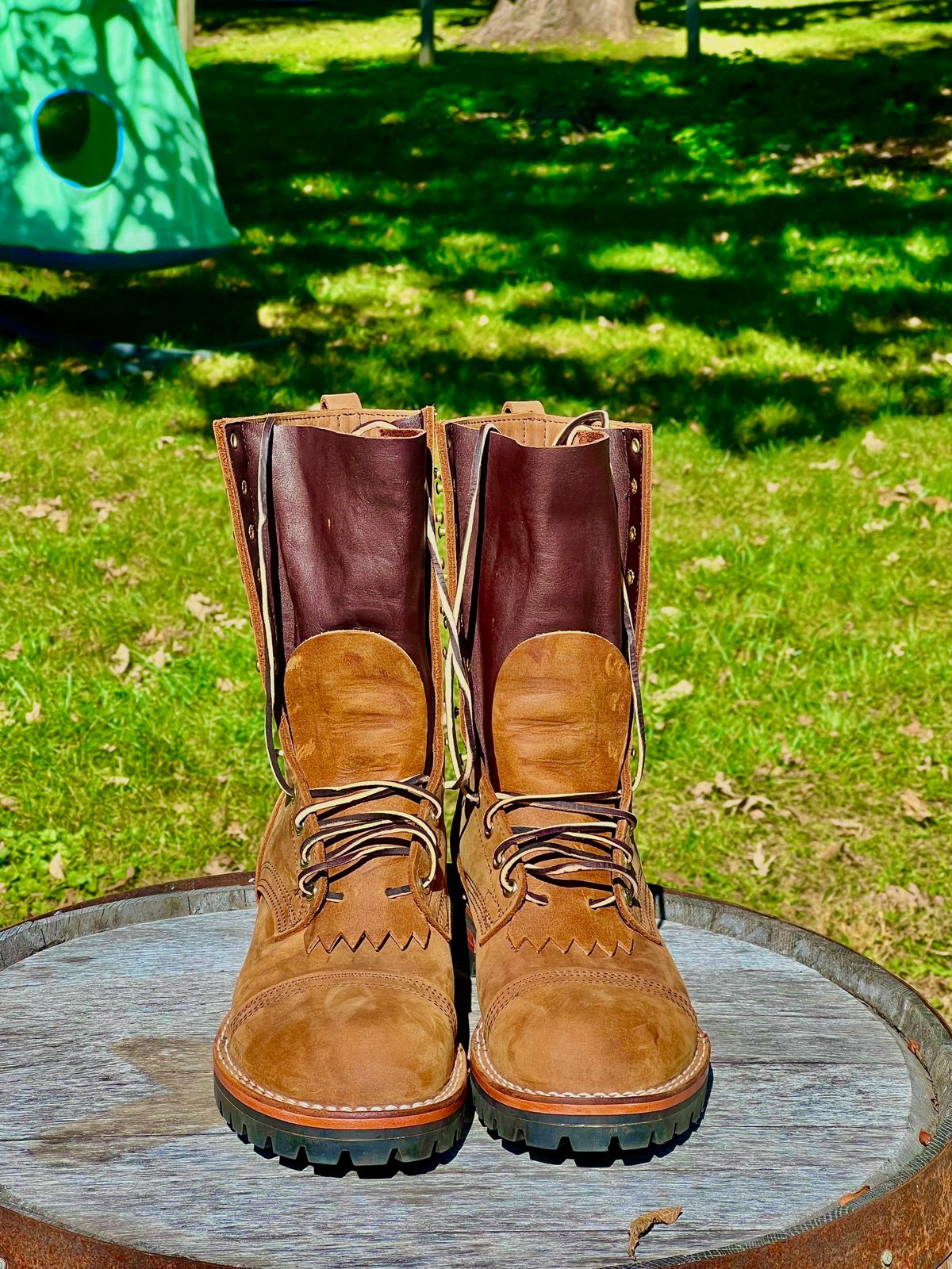 Photo by petejones418 on October 1, 2024 of the Nicks Lace Up Work in Seidel WeatherShield Brown.