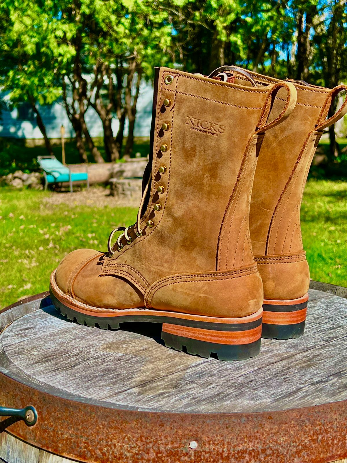 Photo by petejones418 on October 1, 2024 of the Nicks Lace Up Work in Seidel WeatherShield Brown.