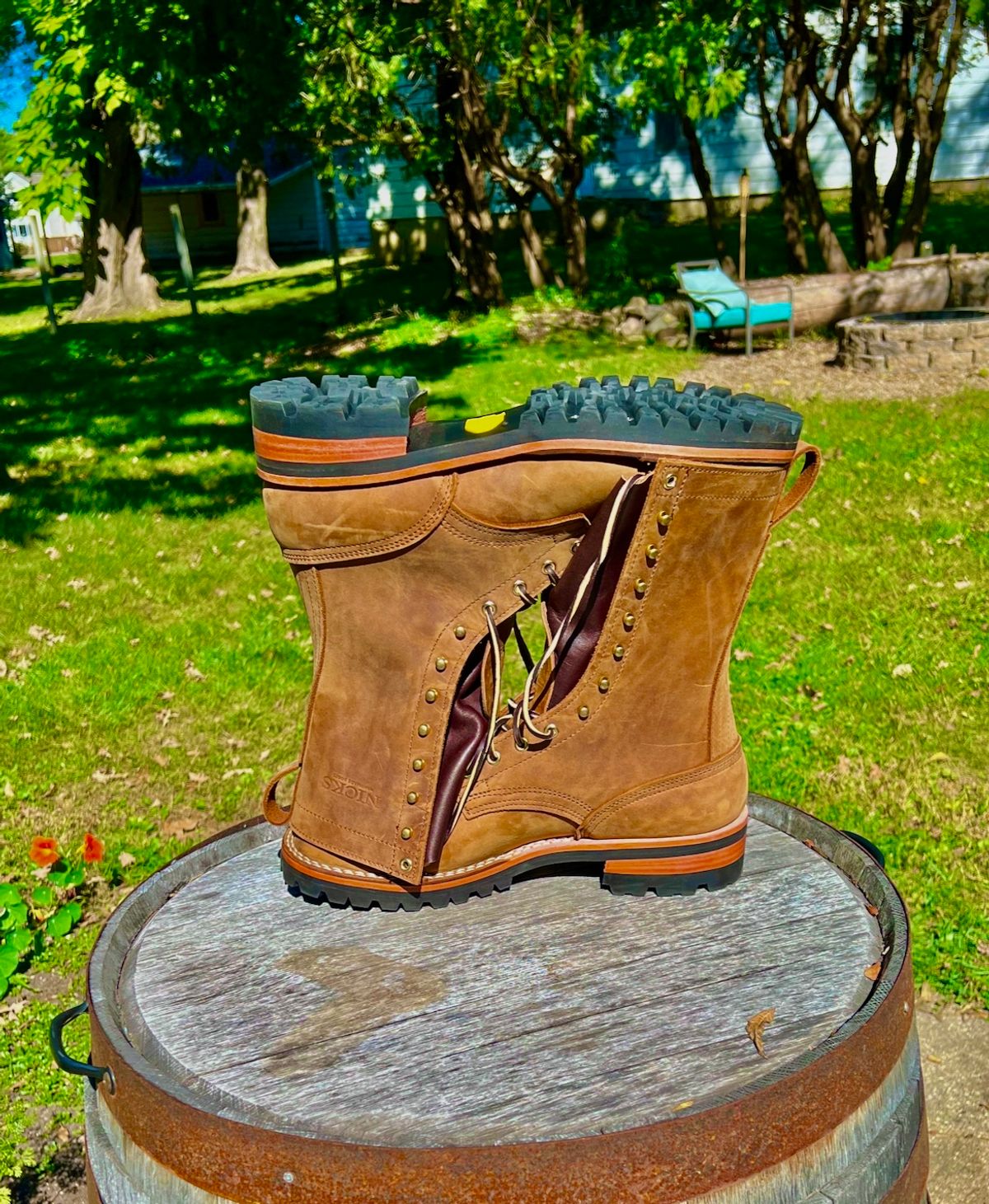 Photo by petejones418 on October 1, 2024 of the Nicks Lace Up Work in Seidel WeatherShield Brown.