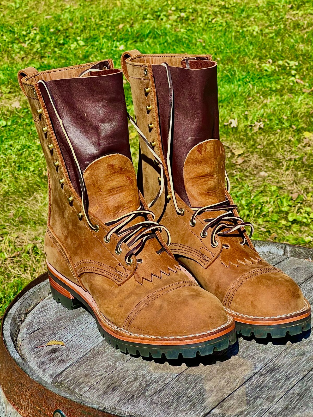 Photo by petejones418 on October 1, 2024 of the Nicks Lace Up Work in Seidel WeatherShield Brown.