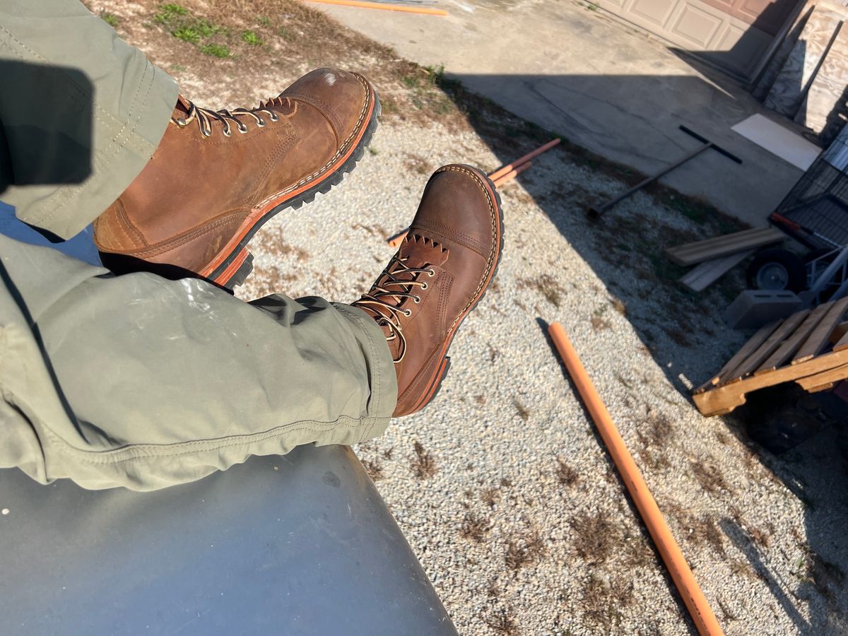 Photo by petejones418 on October 3, 2024 of the Nicks Lace Up Work in Seidel WeatherShield Brown.