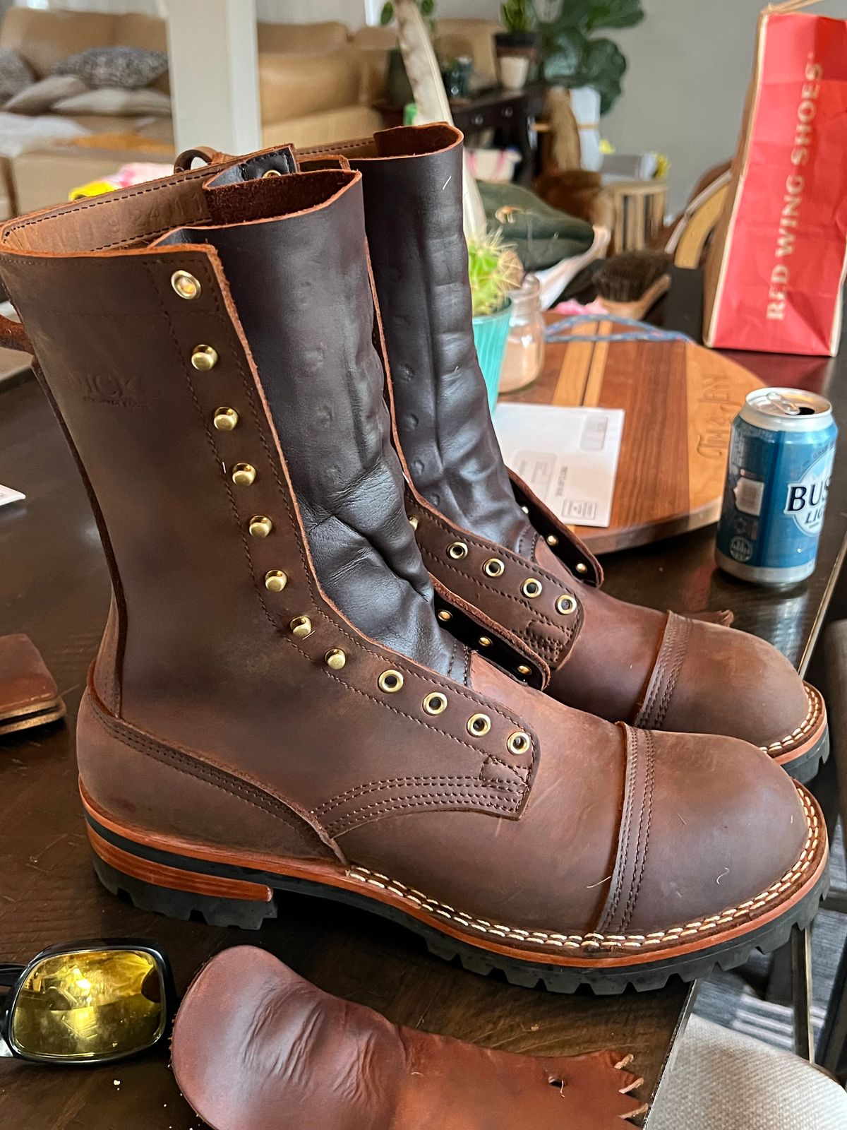 Photo by petejones418 on October 2, 2024 of the Nicks Lace Up Work in Seidel WeatherShield Brown.