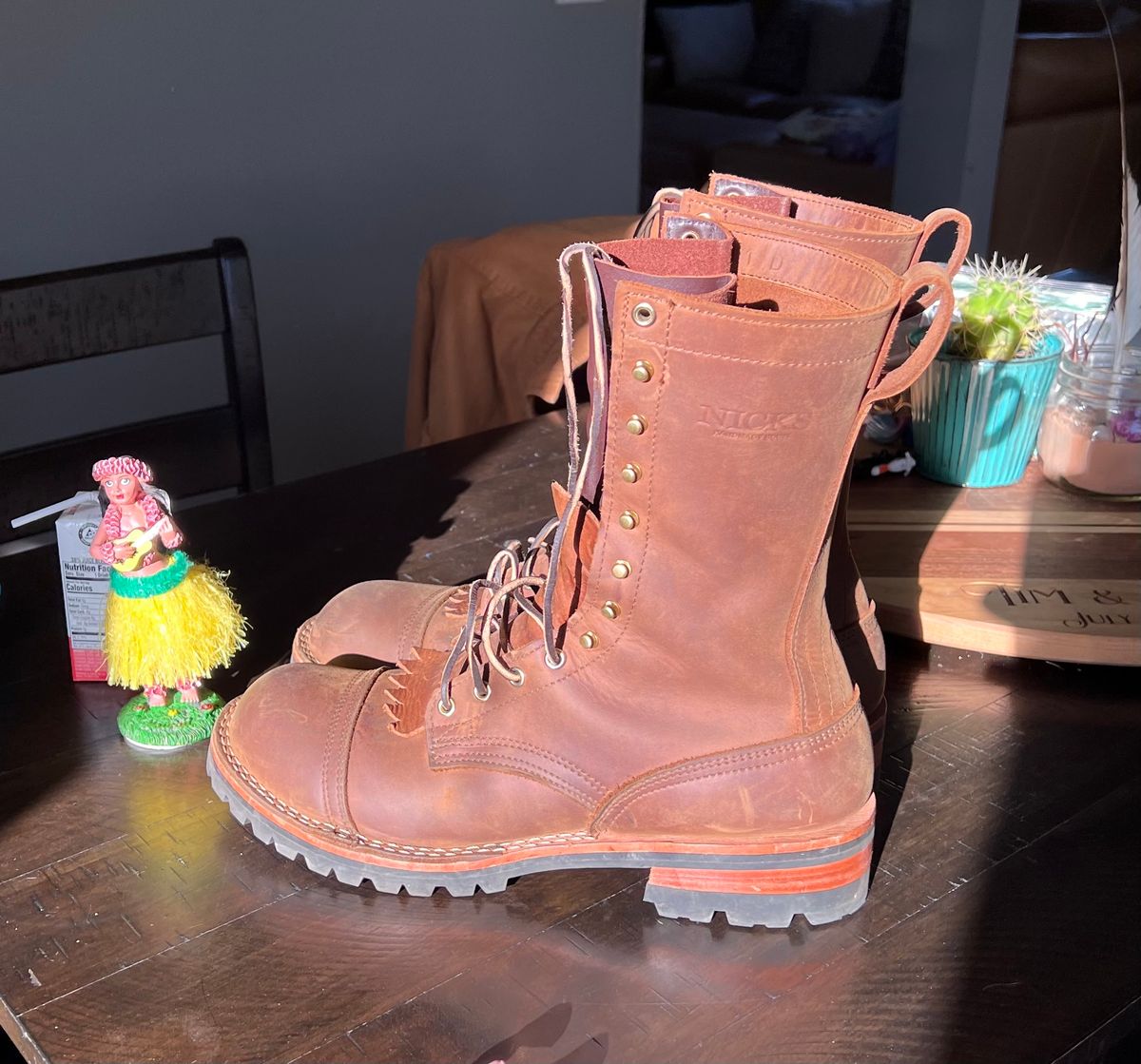 Photo by petejones418 on October 4, 2024 of the Nicks Lace Up Work in Seidel WeatherShield Brown.