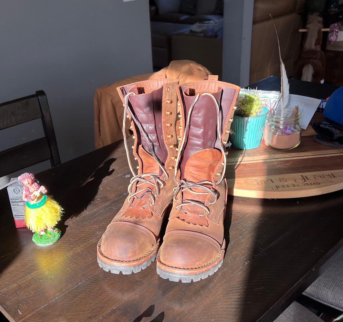 Photo by petejones418 on October 4, 2024 of the Nicks Lace Up Work in Seidel WeatherShield Brown.
