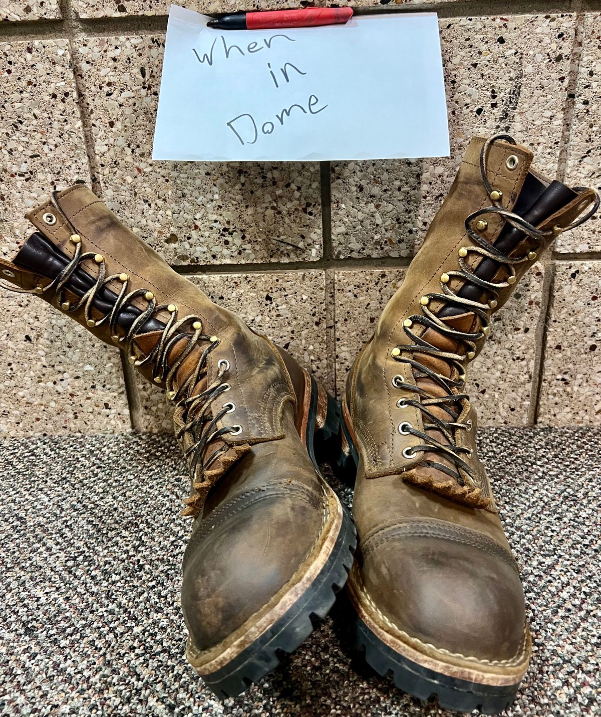 Photo by petejones418 on November 4, 2024 of the Nicks Lace Up Work in Seidel WeatherShield Brown.