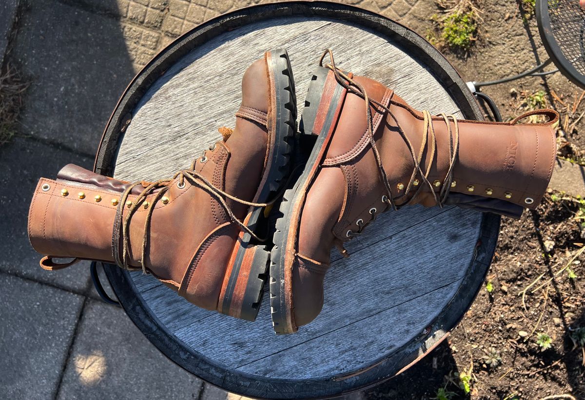 Photo by petejones418 on November 17, 2024 of the Nicks Lace Up Work in Seidel WeatherShield Brown.