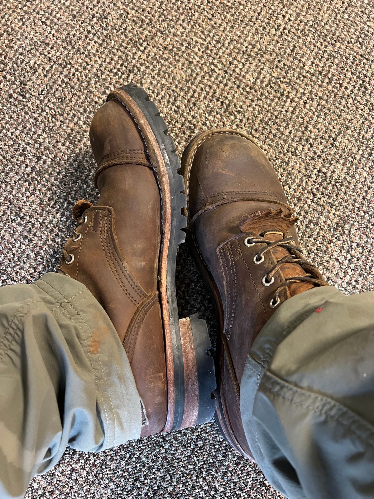 Photo by petejones418 on December 4, 2024 of the Nicks Lace Up Work in Seidel WeatherShield Brown.