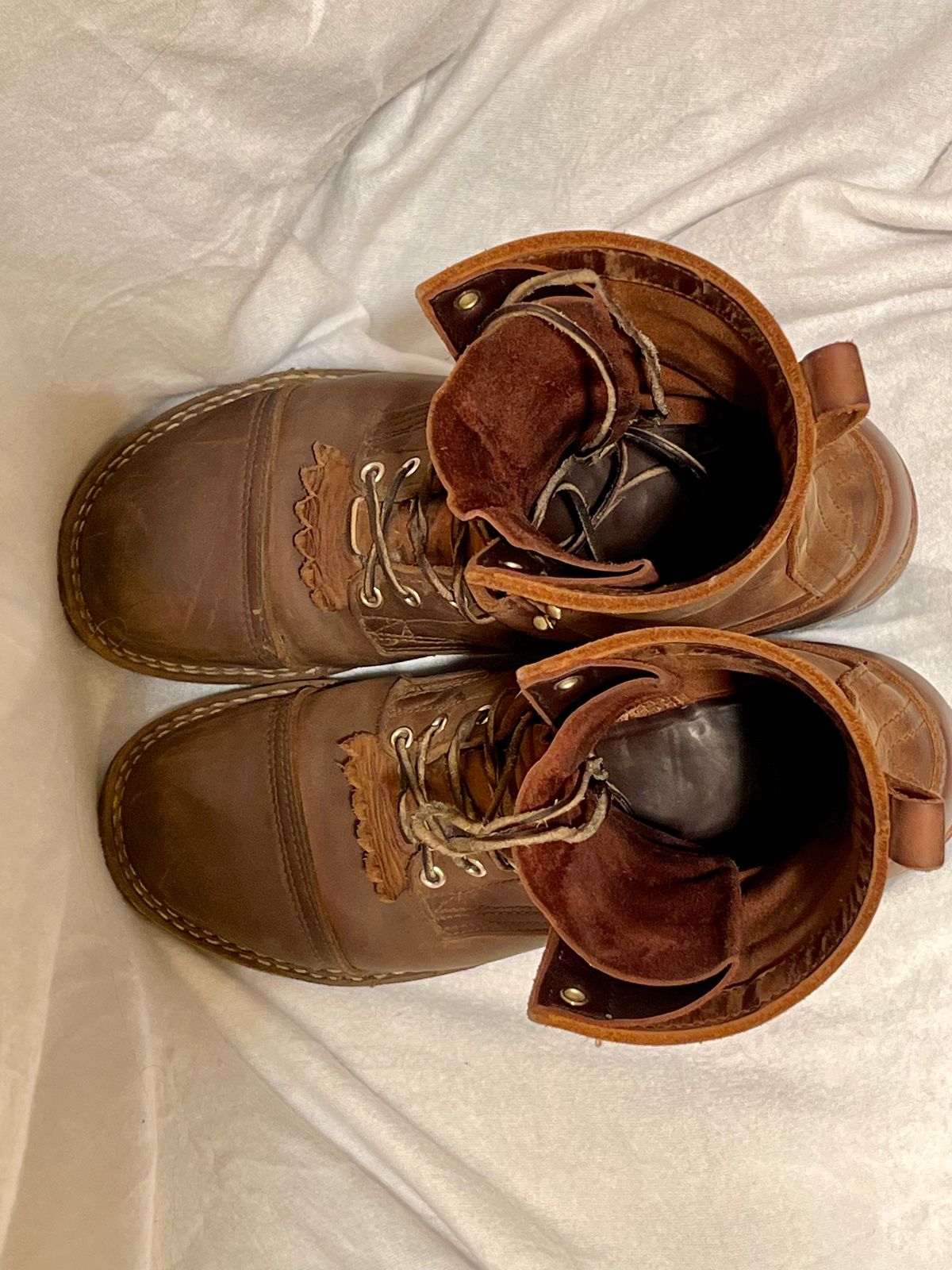 Photo by petejones418 on December 5, 2024 of the Nicks Lace Up Work in Seidel WeatherShield Brown.