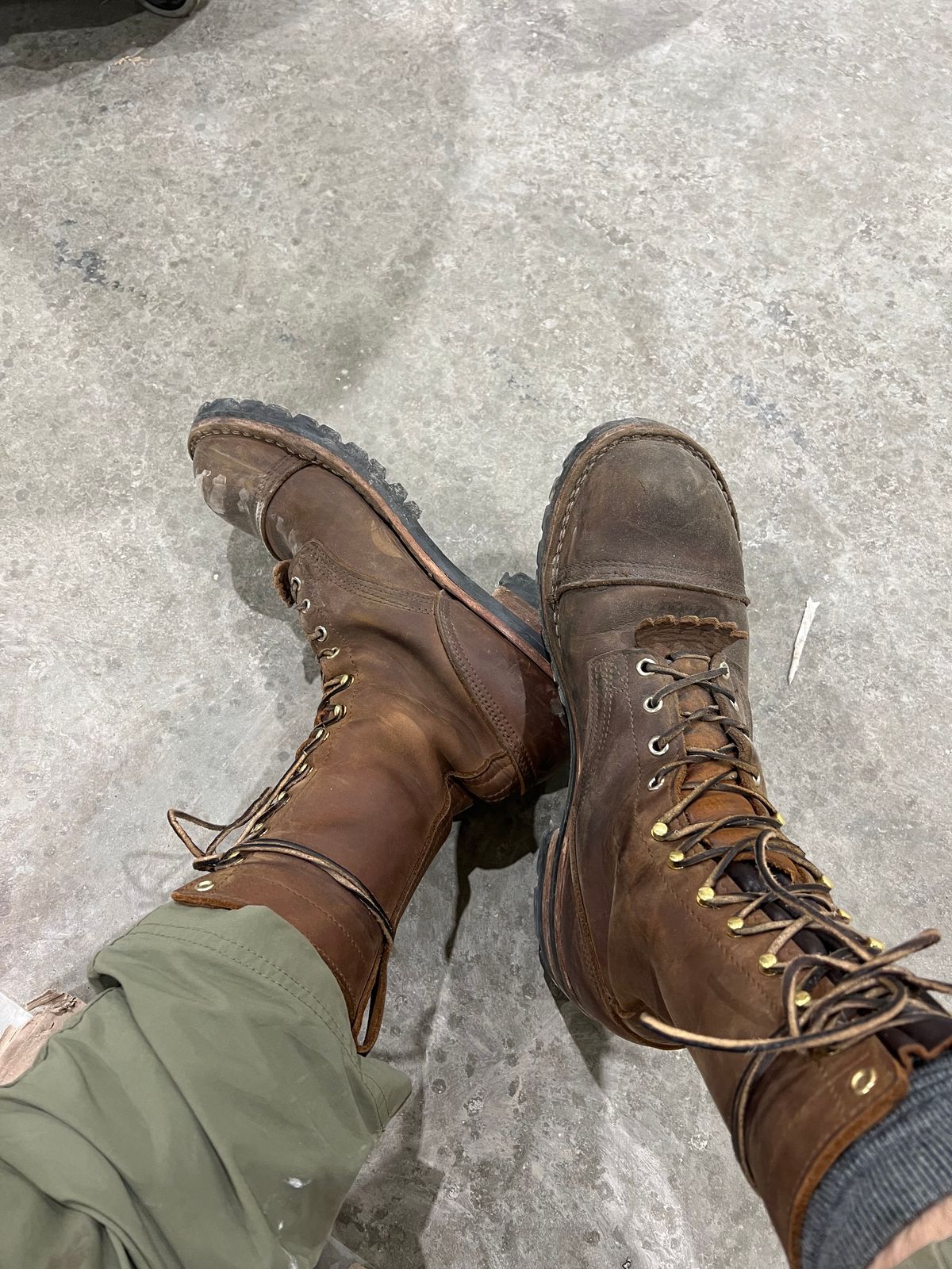 Photo by petejones418 on December 11, 2024 of the Nicks Lace Up Work in Seidel WeatherShield Brown.