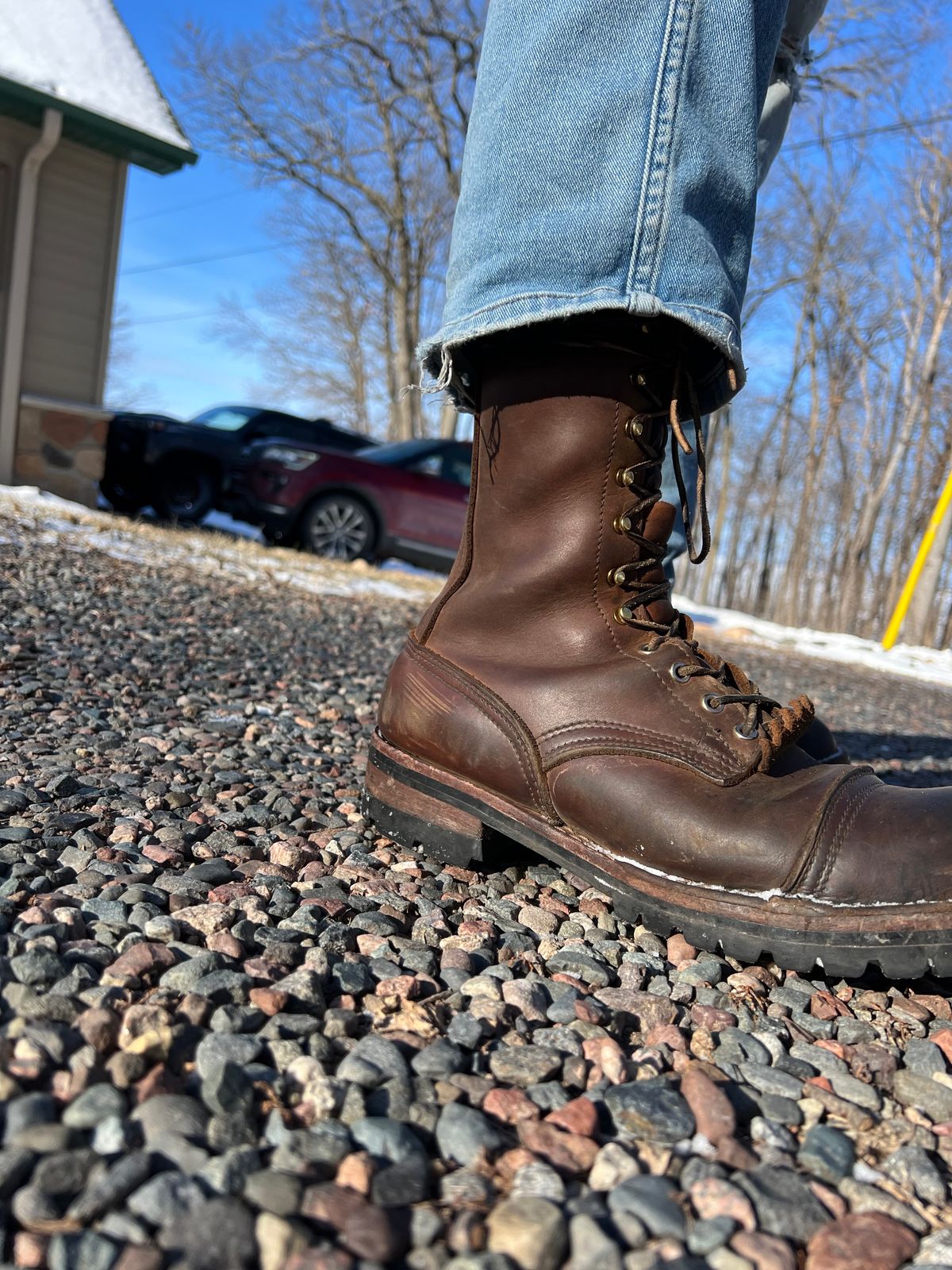 Photo by petejones418 on January 19, 2025 of the Nicks Lace Up Work in Seidel WeatherShield Brown.