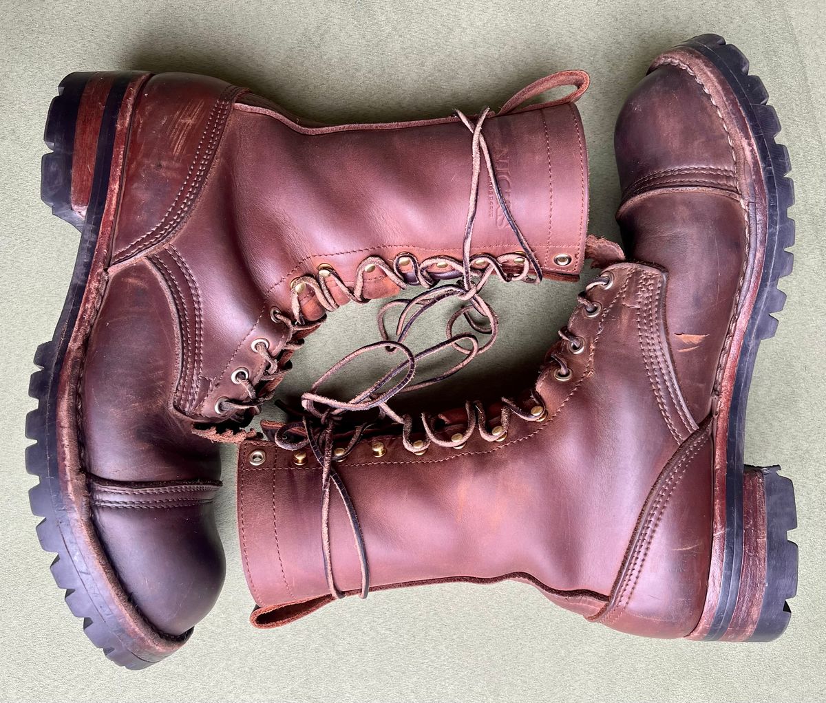 Photo by petejones418 on February 2, 2025 of the Nicks Lace Up Work in Seidel WeatherShield Brown.