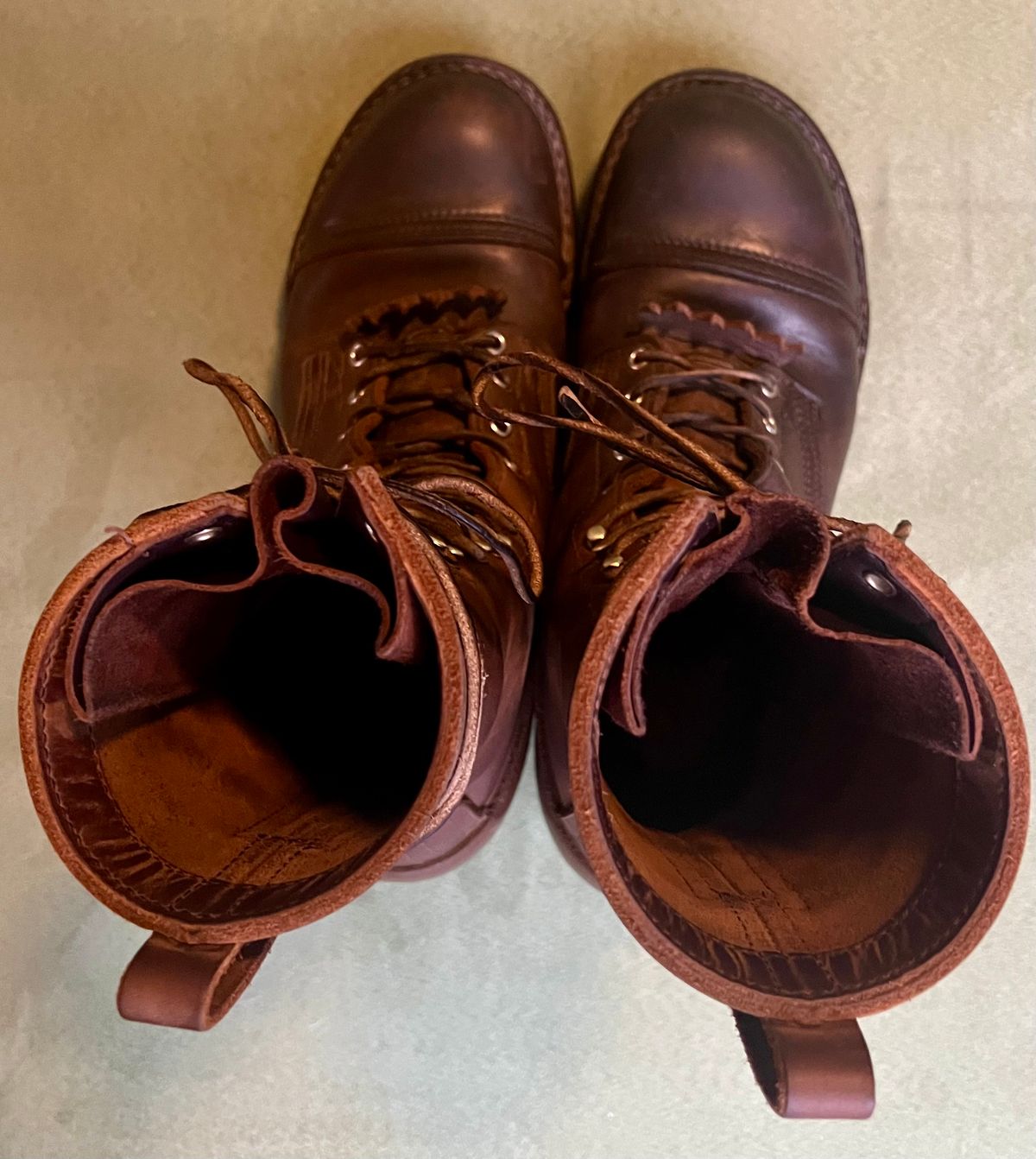 Photo by petejones418 on March 4, 2025 of the Nicks Lace Up Work in Seidel WeatherShield Brown.