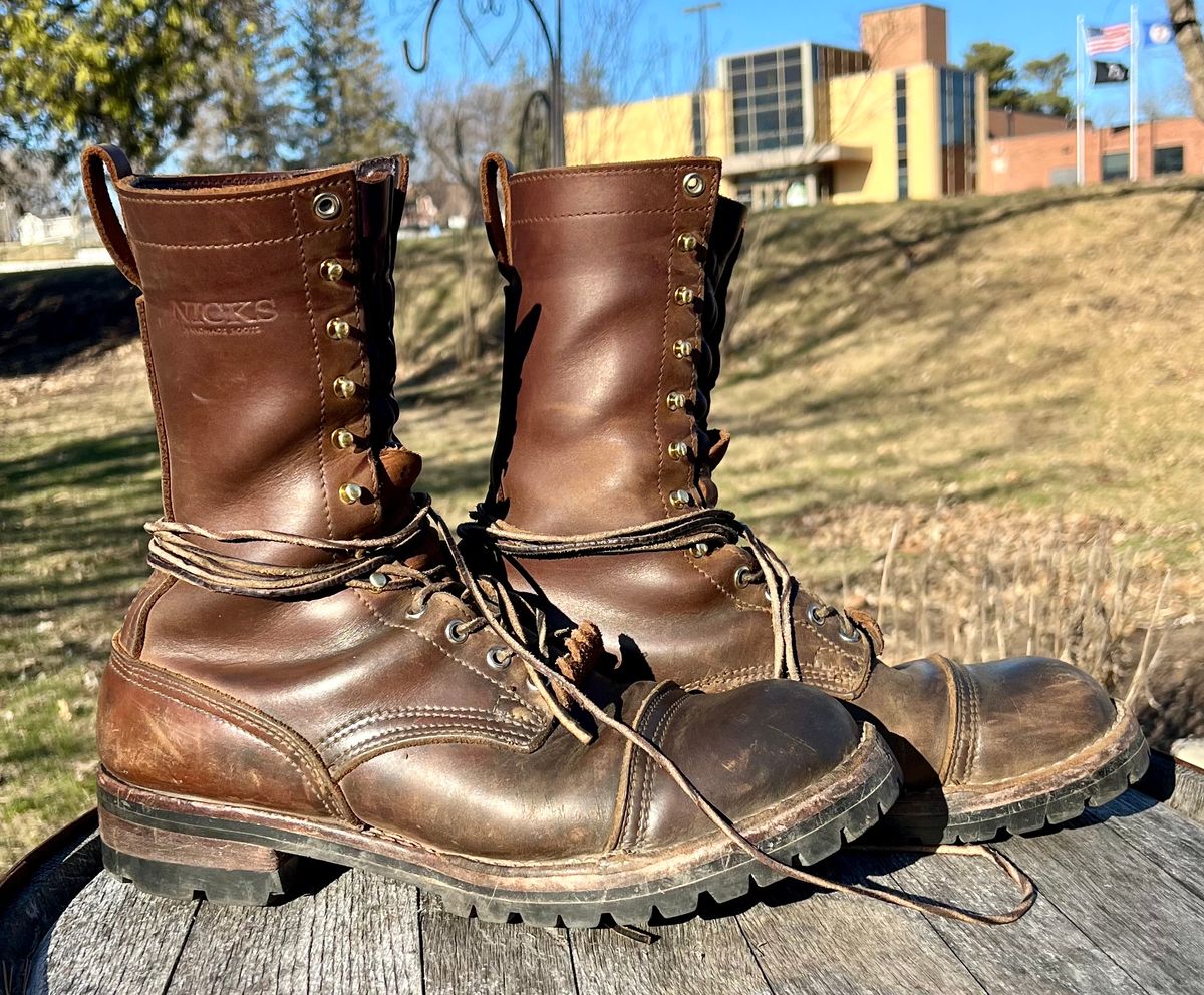 Photo by petejones418 on April 5, 2025 of the Nicks Lace Up Work in Seidel WeatherShield Brown.