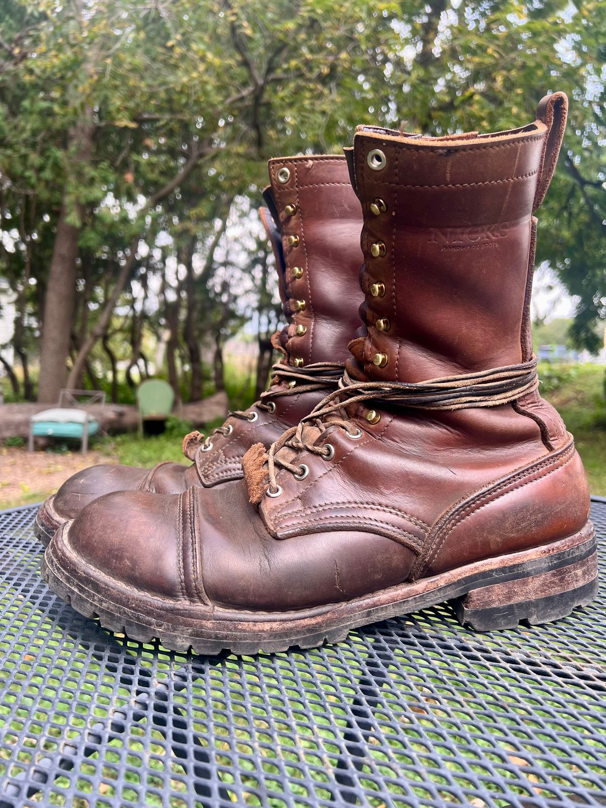 Photo by petejones418 on September 19, 2025 of the Nicks Lace Up Work in Seidel WeatherShield Brown.
