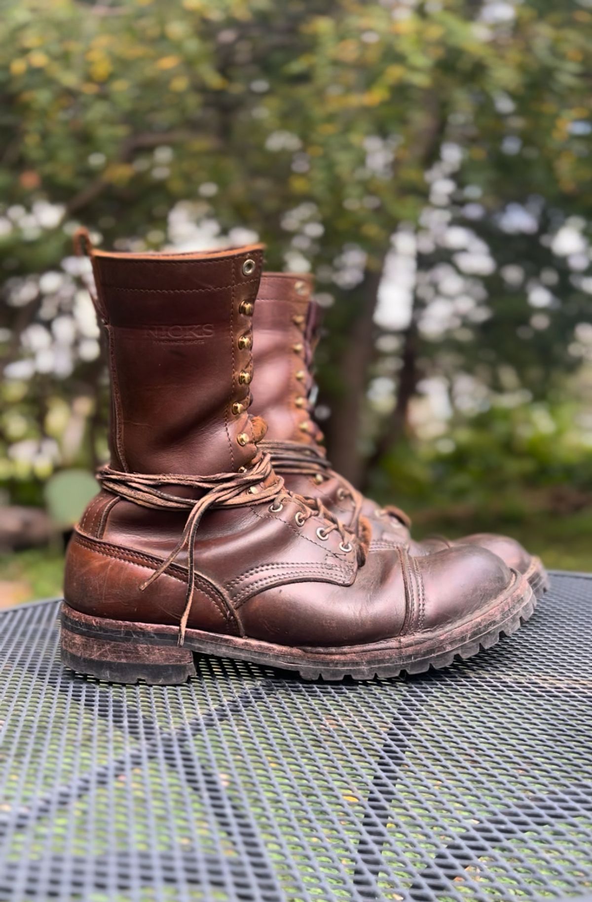 Photo by petejones418 on September 19, 2025 of the Nicks Lace Up Work in Seidel WeatherShield Brown.